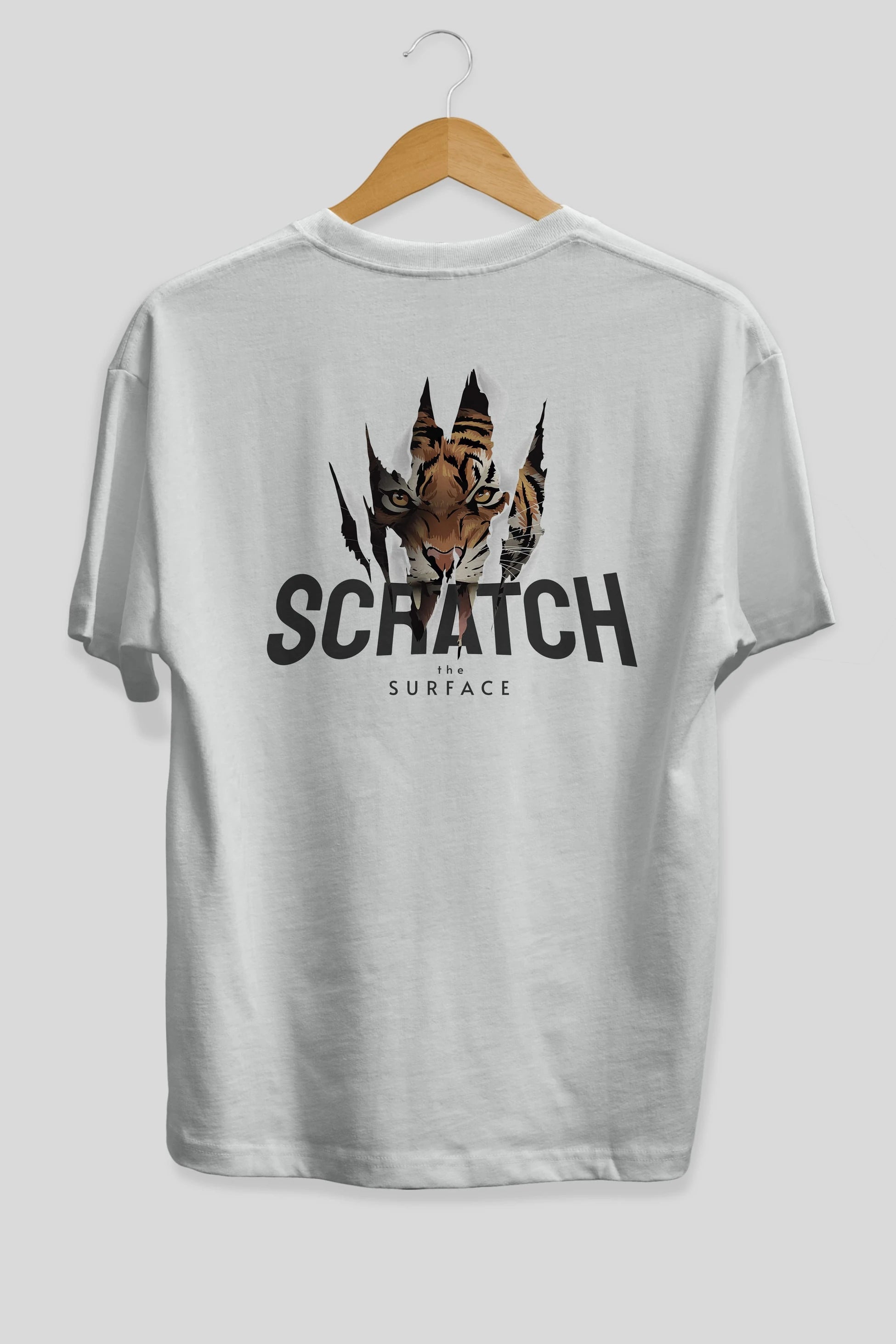 Teddy Bear Scratch Arka Baskılı Oversize t-shirt Erkek Kadın Unisex %100 Pamuk