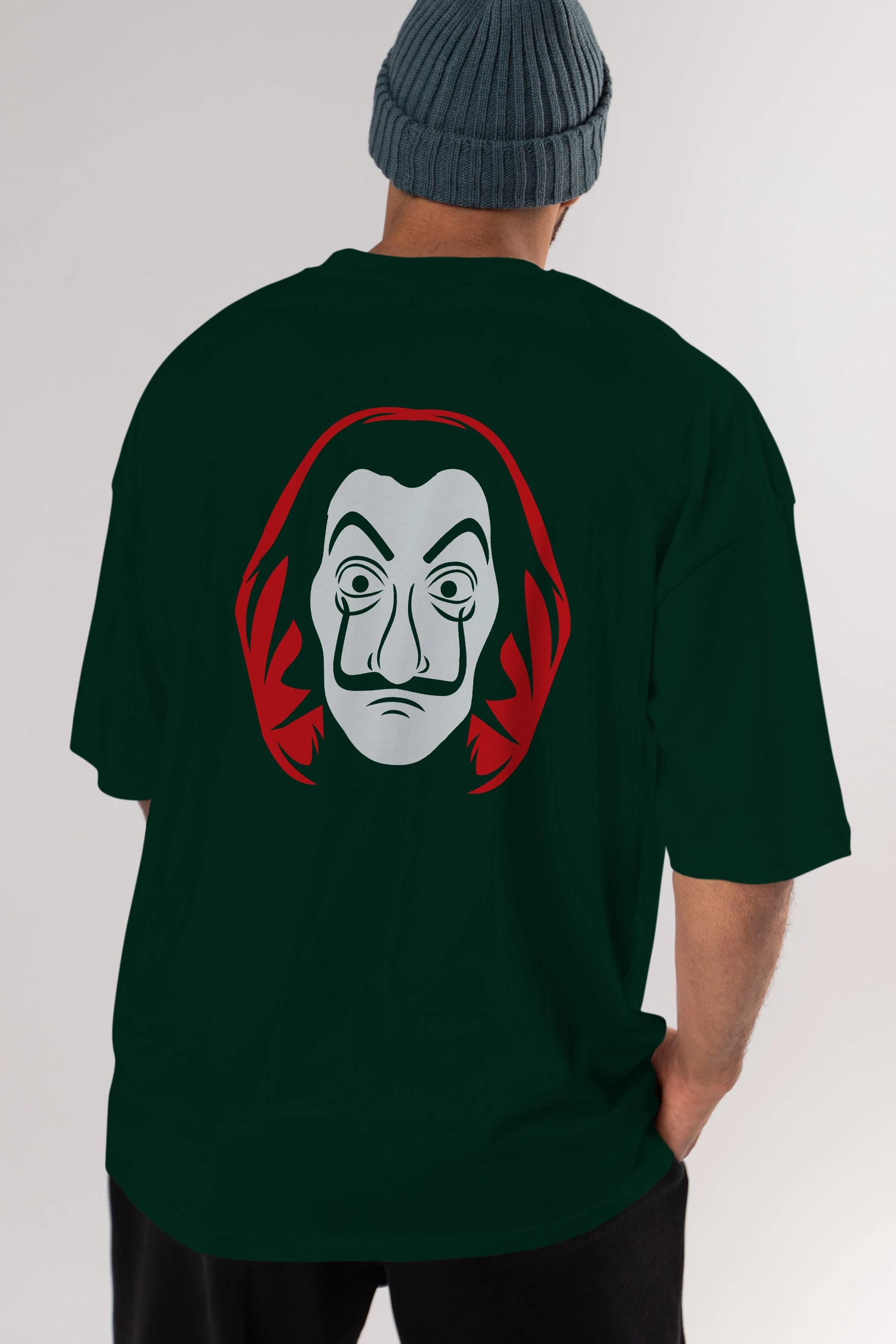 La Casa De Papel (8) Arka Baskılı Oversize t-shirt Erkek Kadın Unisex %100 Pamuk Bisiklet Yaka tişort