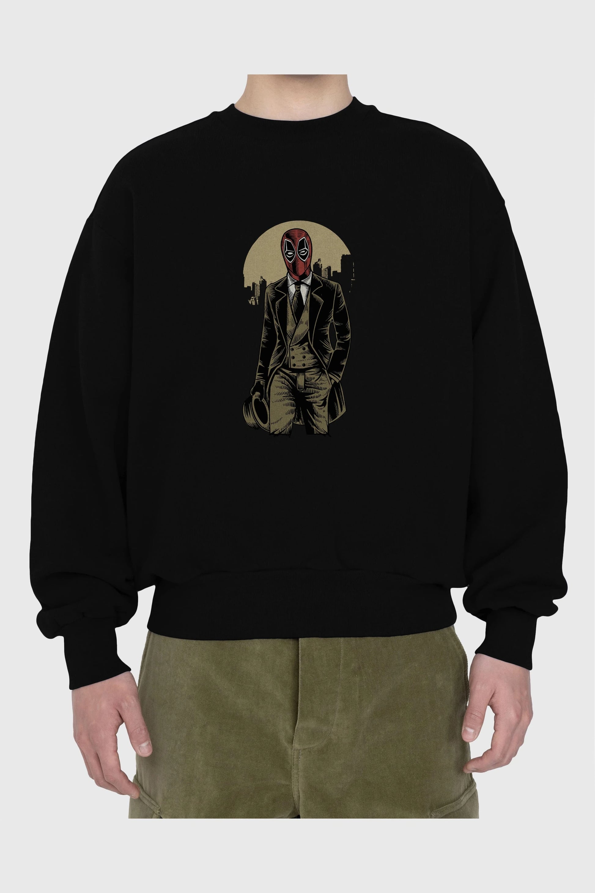 Classic Mercenary Ön Baskılı Oversize Sweatshirt Erkek Kadın Unisex