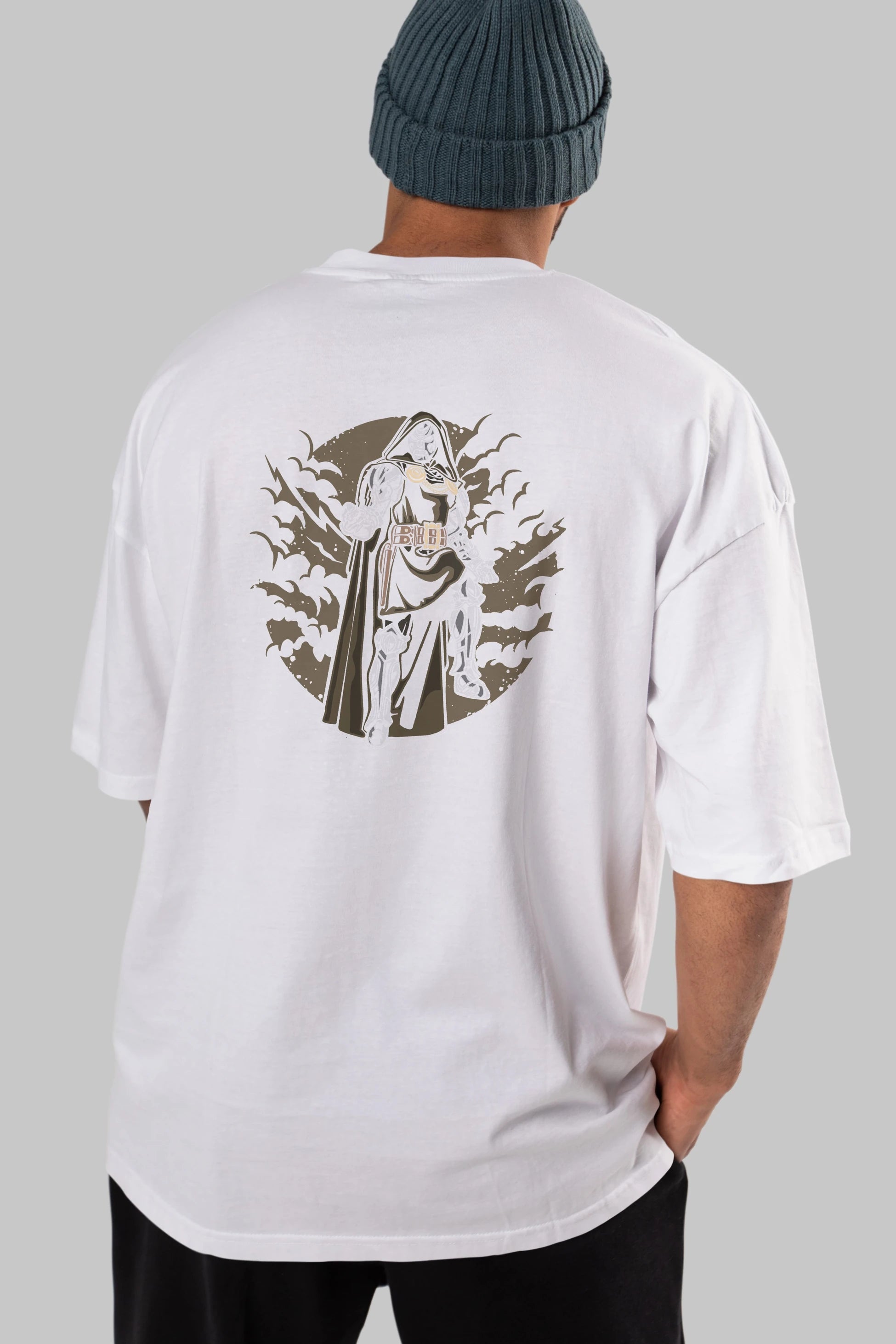 DOCTER DOOM Arka Baskılı Oversize t-shirt Erkek Kadın Unisex %100 Pamuk