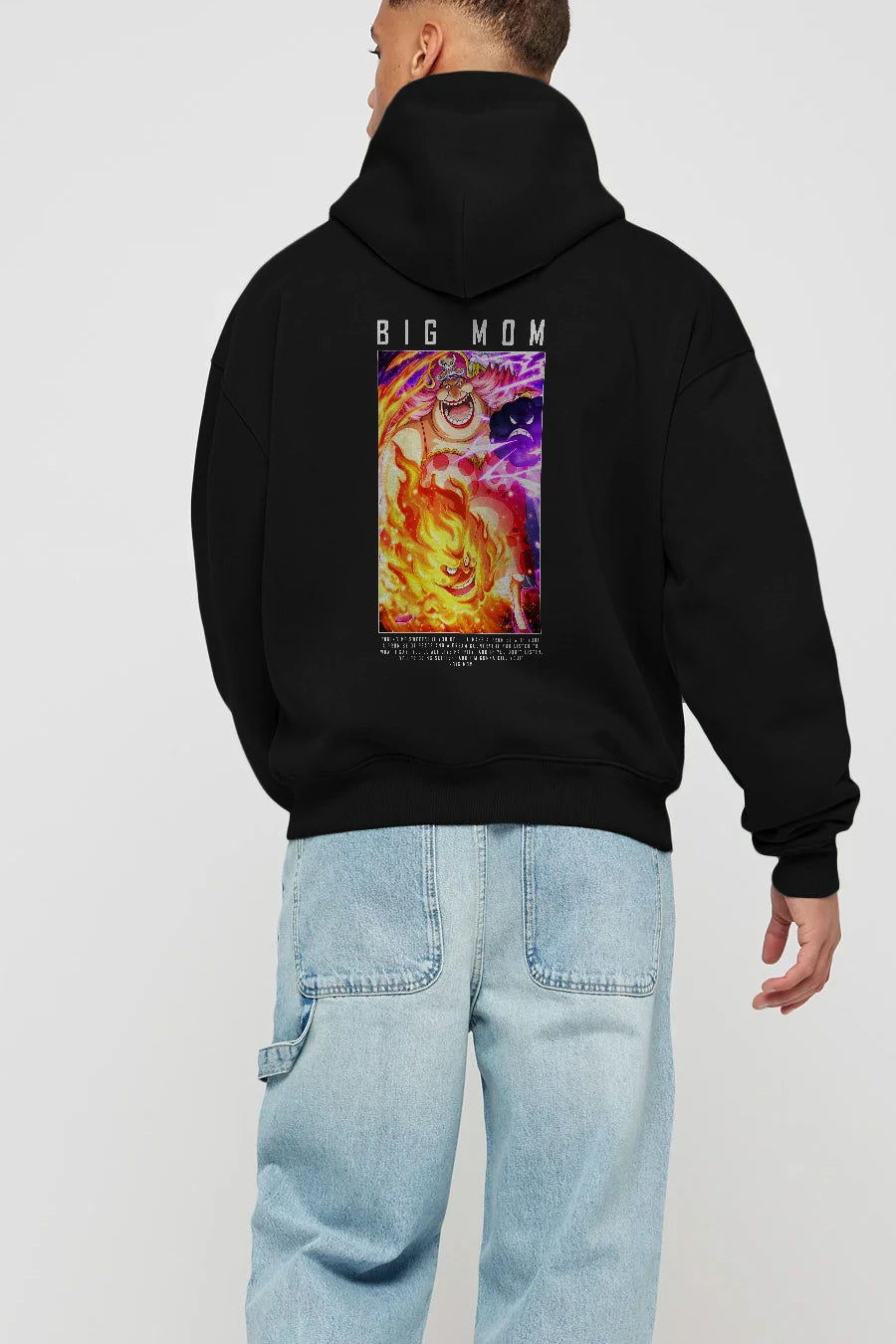 Charlotte Linlin Anime Arka Baskılı Hoodie Oversize Kapüşonlu Sweatshirt Erkek Kadın Unisex