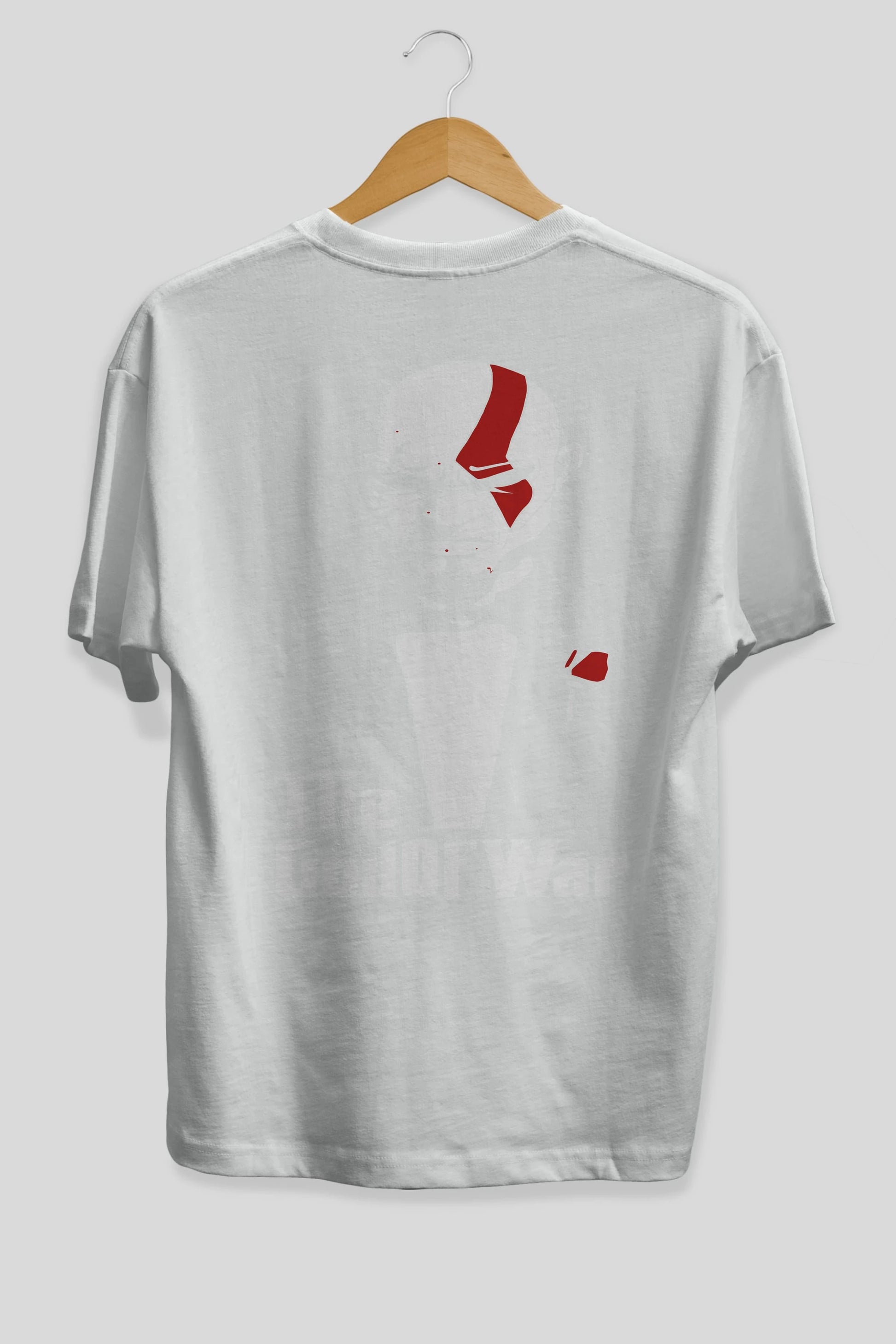 The God of War Arka Baskılı Oversize t-shirt Erkek Kadın Unisex %100 Pamuk Bisiklet Yaka tişort
