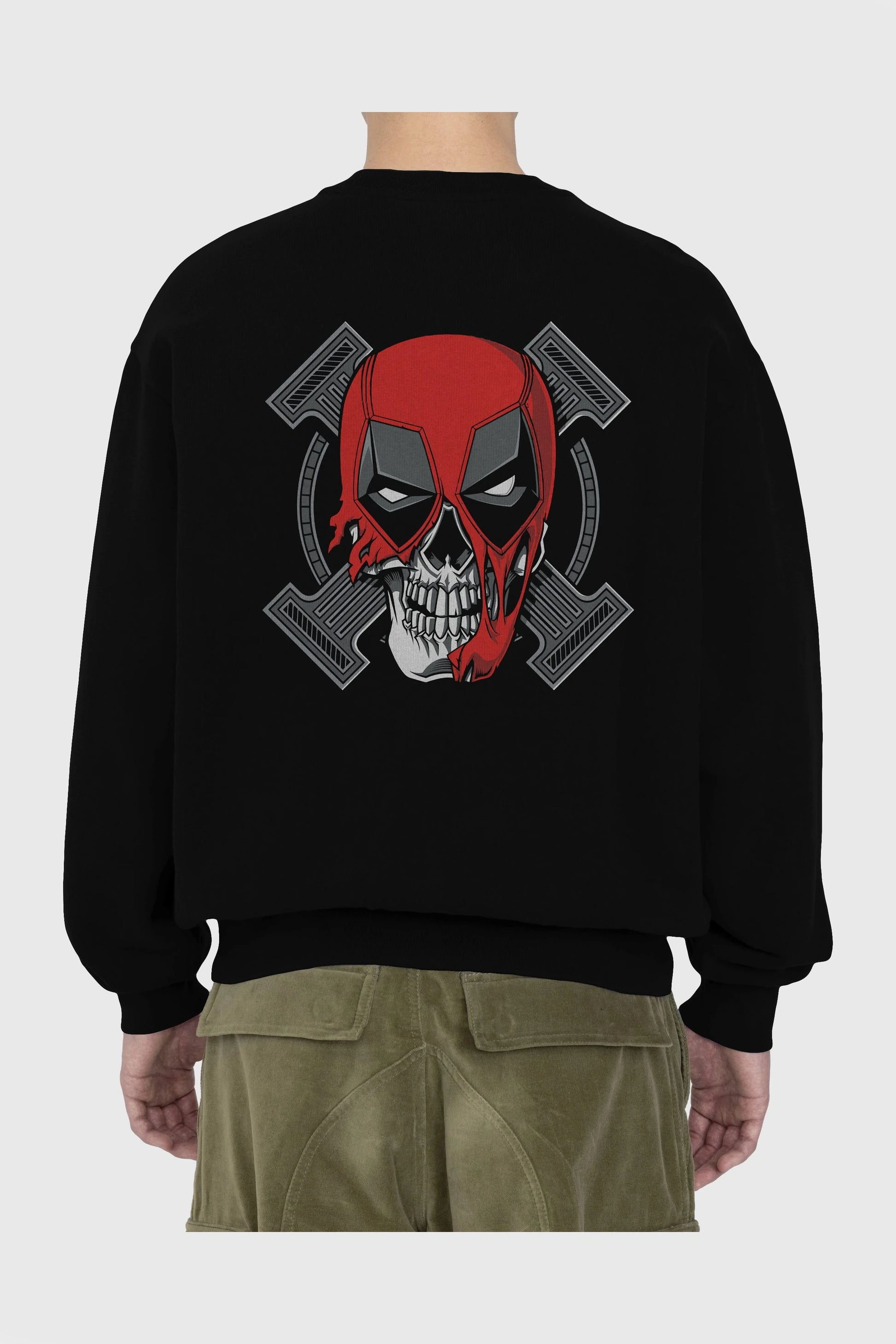 Deadpool (7) Arka Baskılı Oversize Sweatshirt Erkek Kadın Unisex