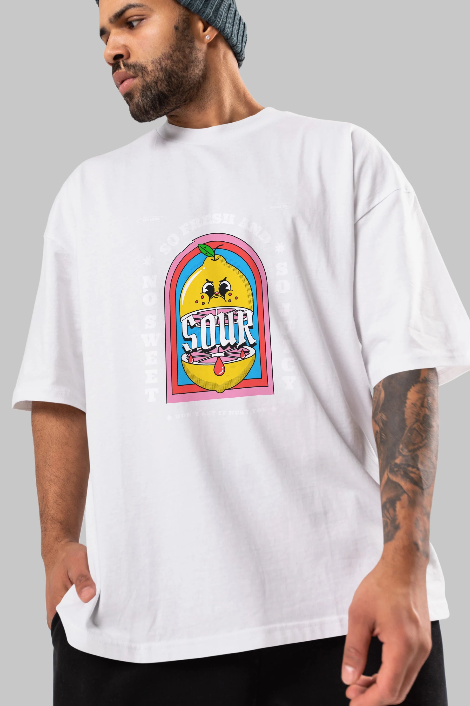 So Fresh And Sour Ön Baskılı Oversize t-shirt Erkek Kadın Unisex