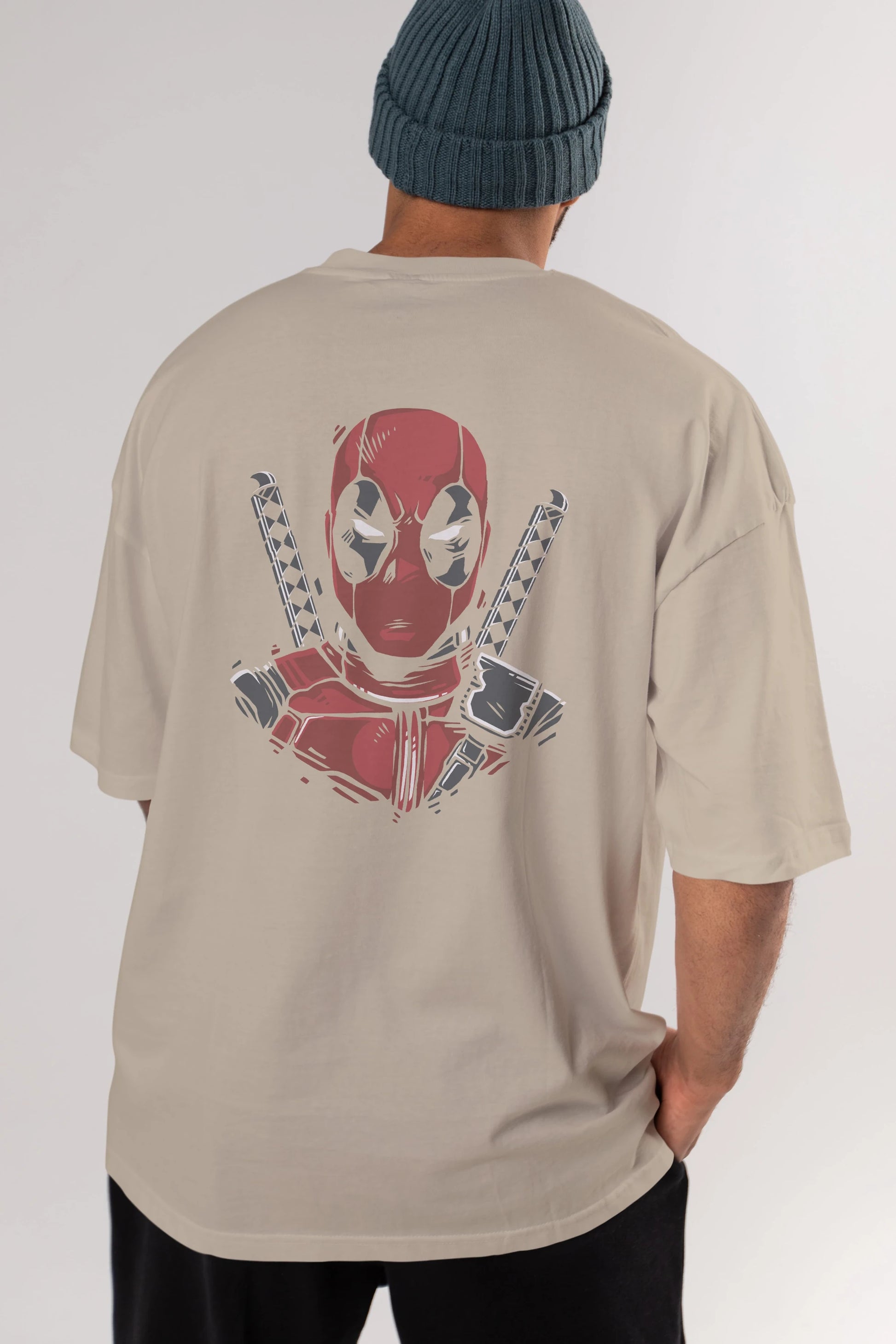 Deadpool (4) Arka Baskılı Oversize t-shirt Erkek Kadın Unisex %100 Pamuk Bisiklet Yaka tişort
