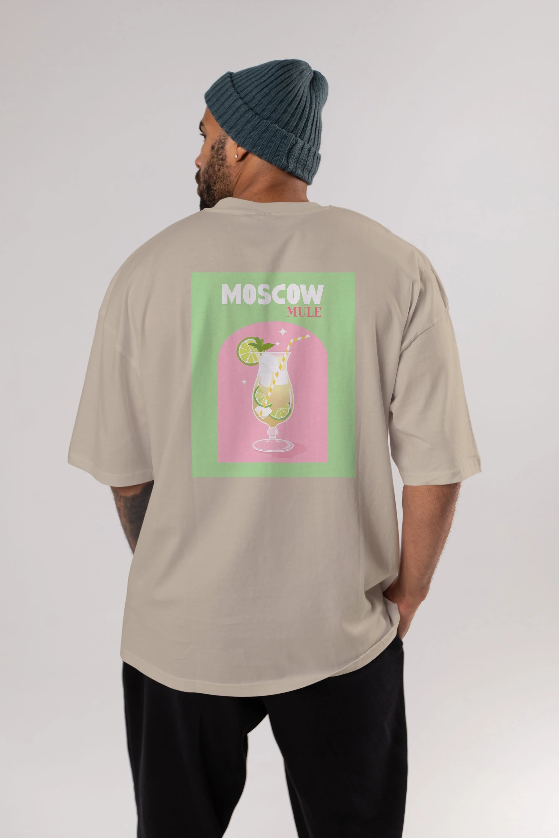 Moscow Mule 5 Arka Baskılı Oversize t-shirt Erkek Kadın Unisex %100 Pamuk Bisiklet Yaka tişort