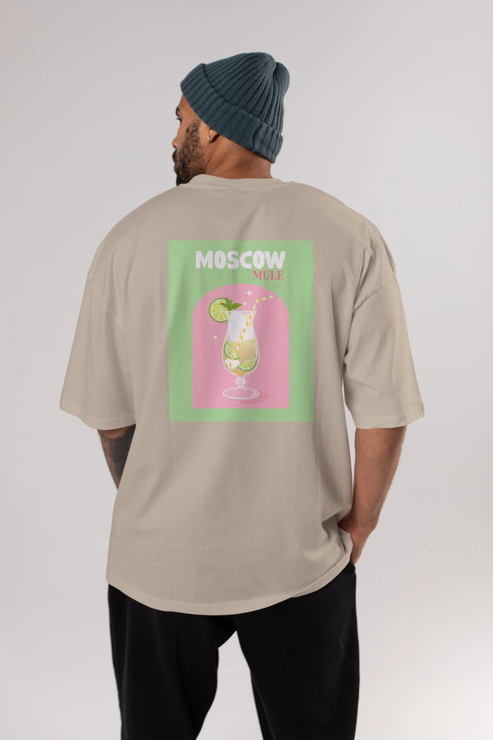 Moscow Mule 5 Arka Baskılı Oversize t-shirt Erkek Kadın Unisex %100 Pamuk Bisiklet Yaka tişort