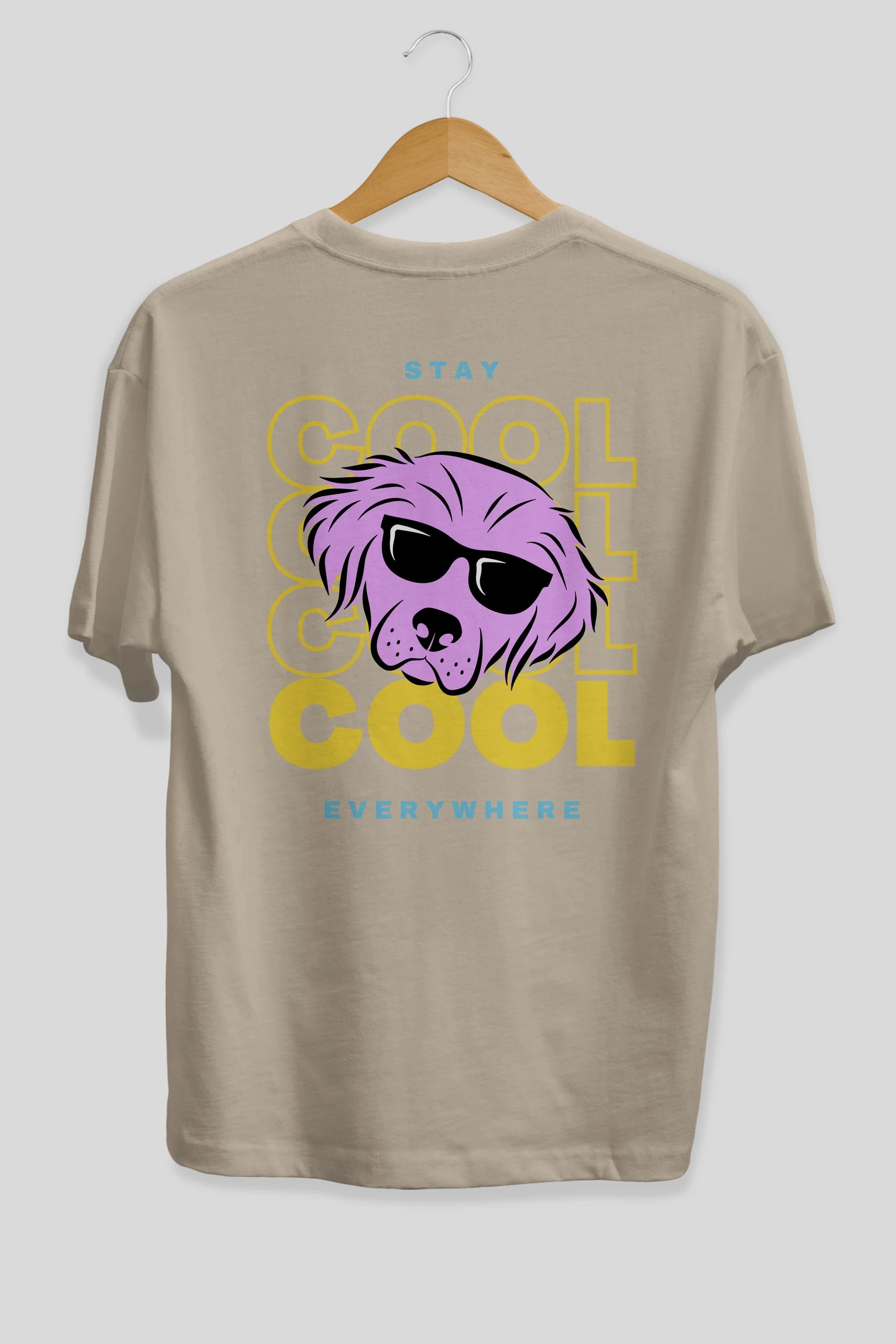 Cool Dog 2 Arka Baskılı Oversize t-shirt Erkek Kadın Unisex