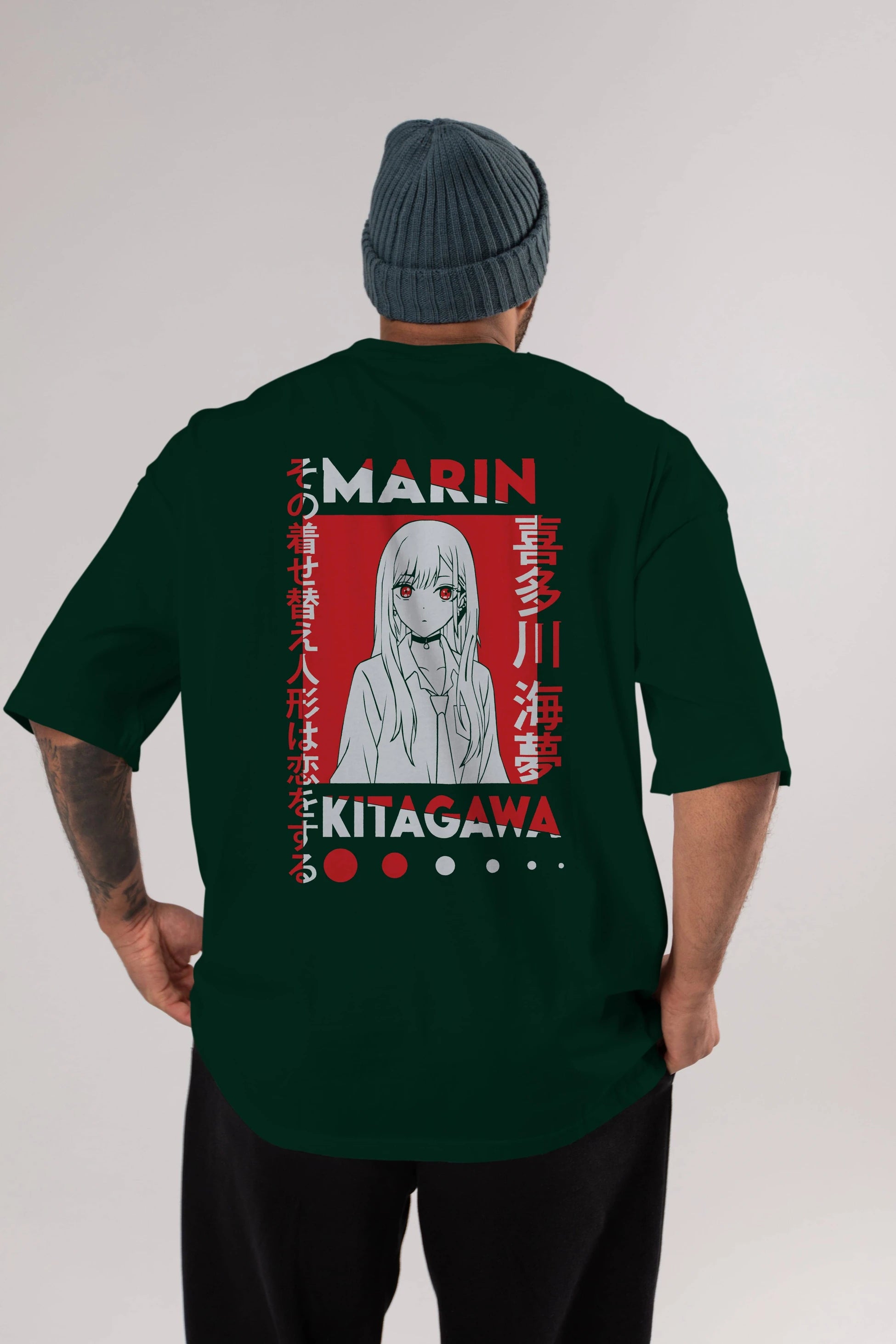 MARIN KITAGAWA Anime Arka Baskılı Oversize t-shirt Erkek Kadın Unisex