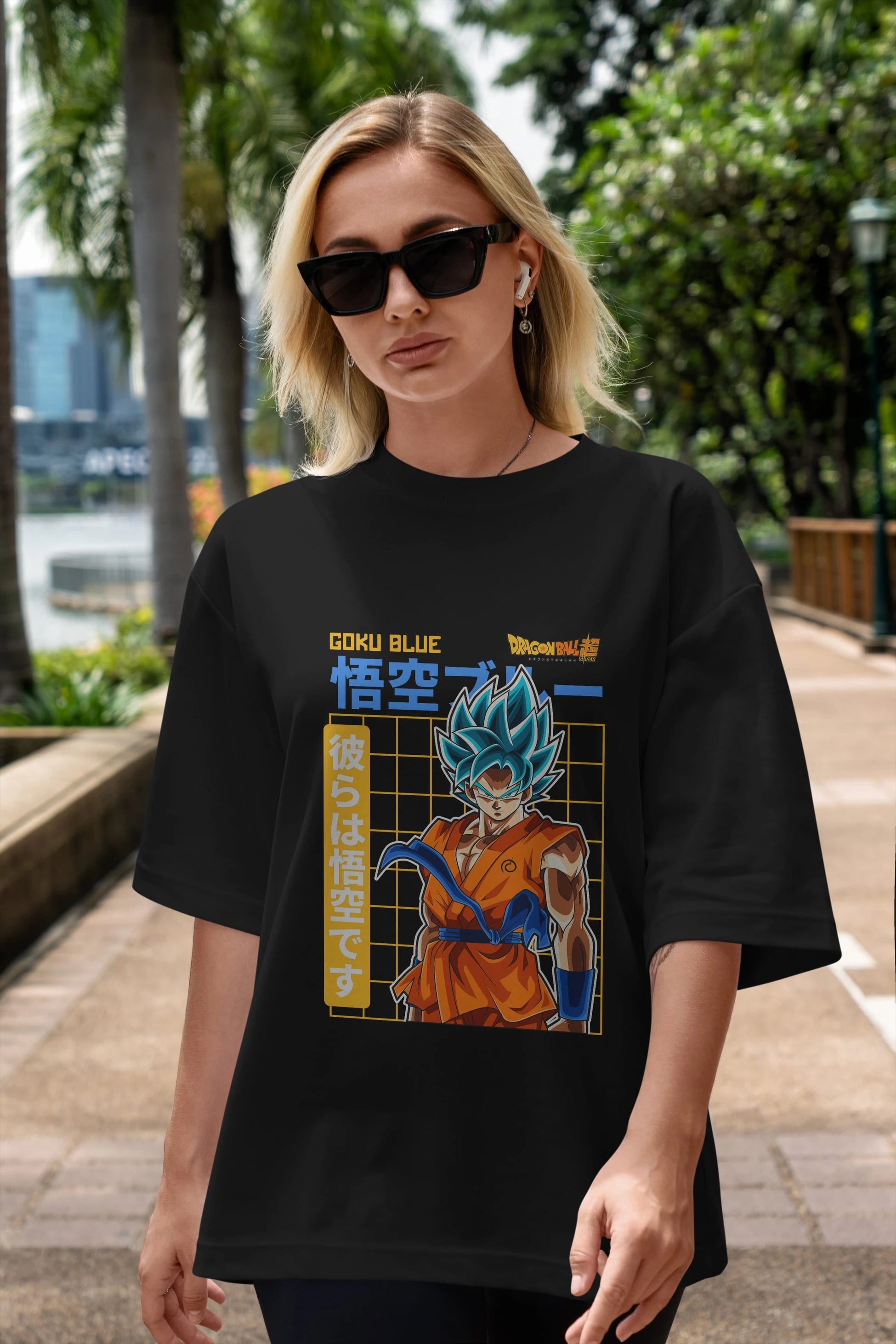 GOKU 1 Anime Ön Baskılı Oversize t-shirt %100 pamuk Erkek Kadın Unisex