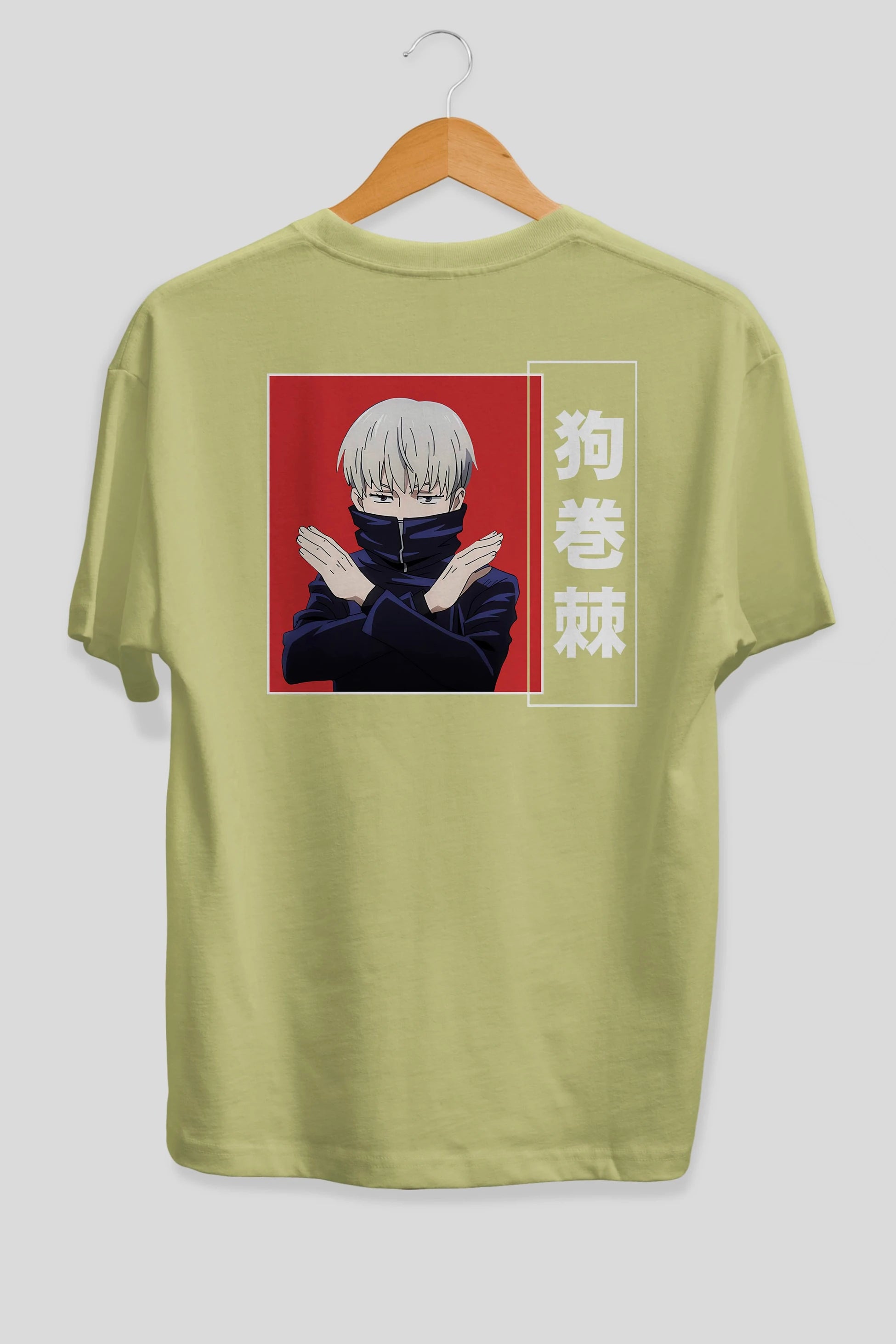 Toge Inumaki Anime Arka Baskılı Oversize t-shirt Erkek Kadın Unisex