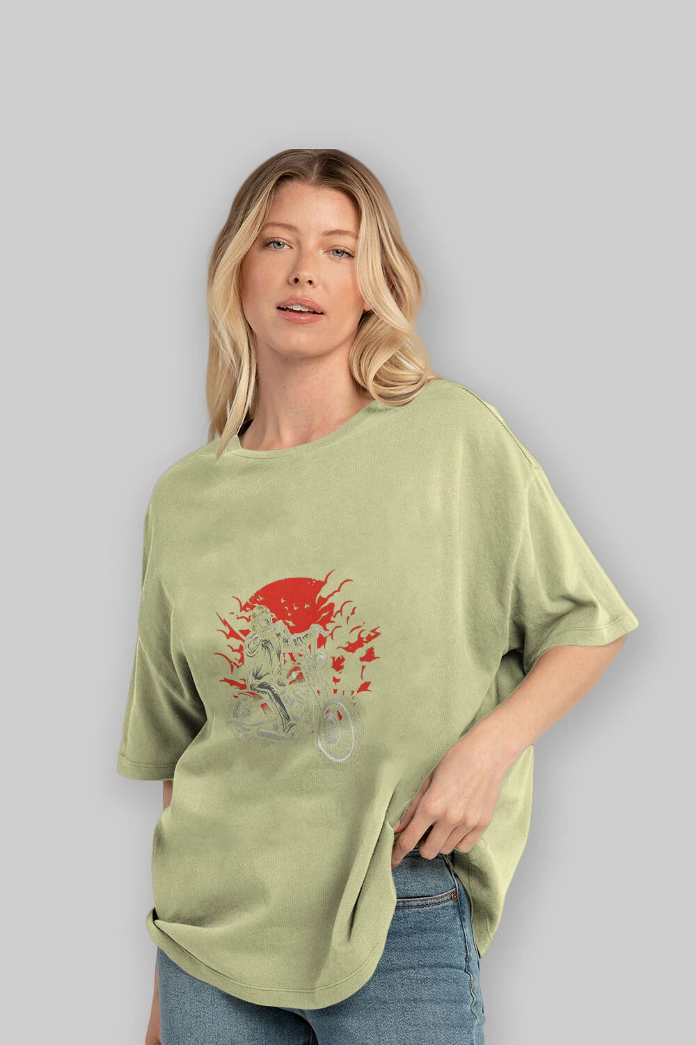 Zombie Slayer Ön Baskılı Oversize t-shirt Erkek Kadın Unisex %100 Pamuk tişort