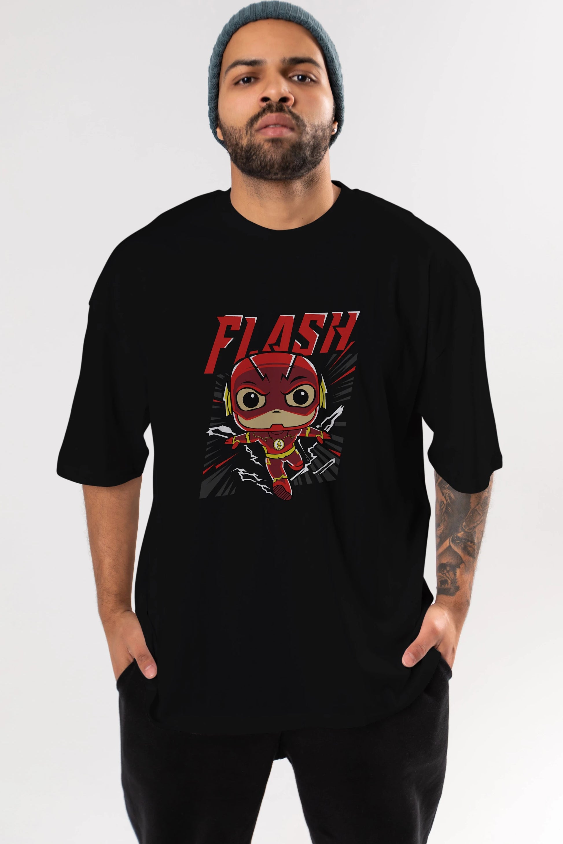 Flash Avengers (4) Ön Baskılı Oversize t-shirt Erkek Kadın Unisex %100 Pamuk Bisiklet Yaka tişort