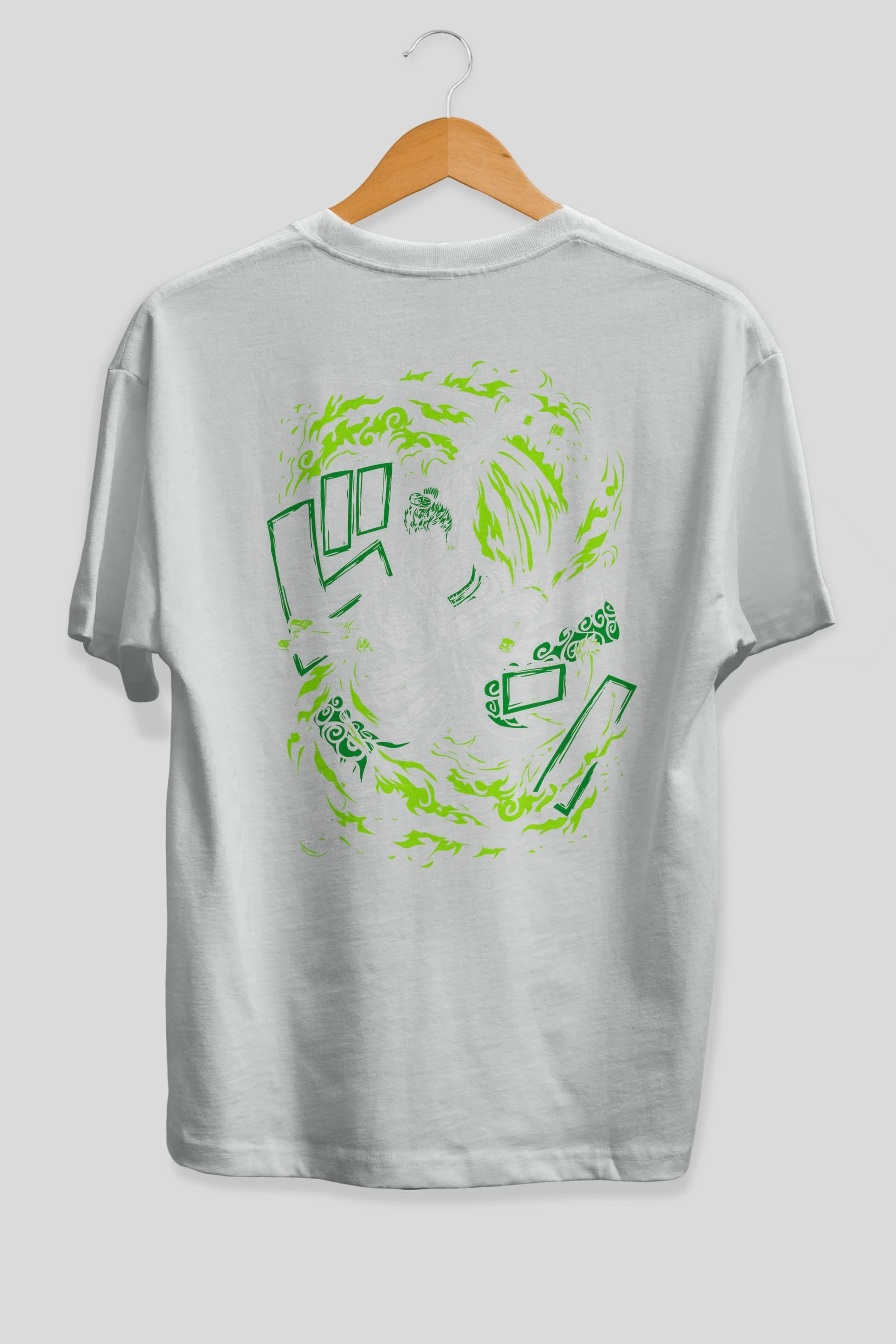 ZORO-ONE PIECE (2) Anime Arka Baskılı Oversize t-shirt Erkek Kadın Unisex