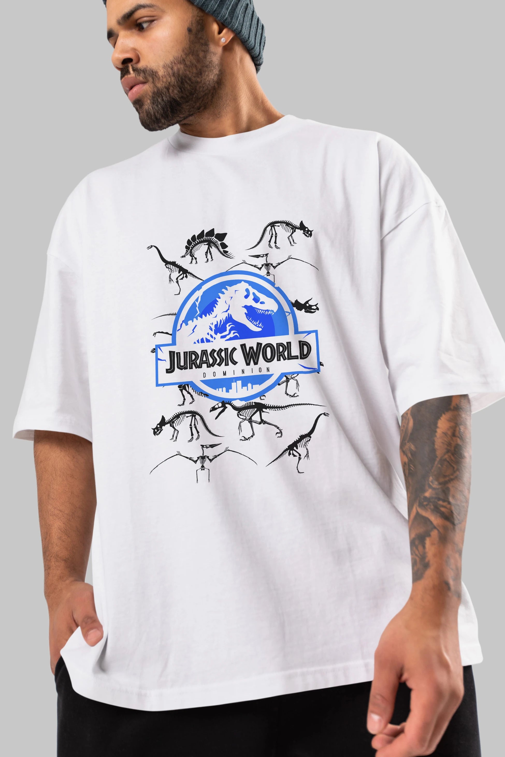 Jurassic Park (5) Ön Baskılı Oversize t-shirt Erkek Kadın Unisex %100 Pamuk Bisiklet Yaka tişort