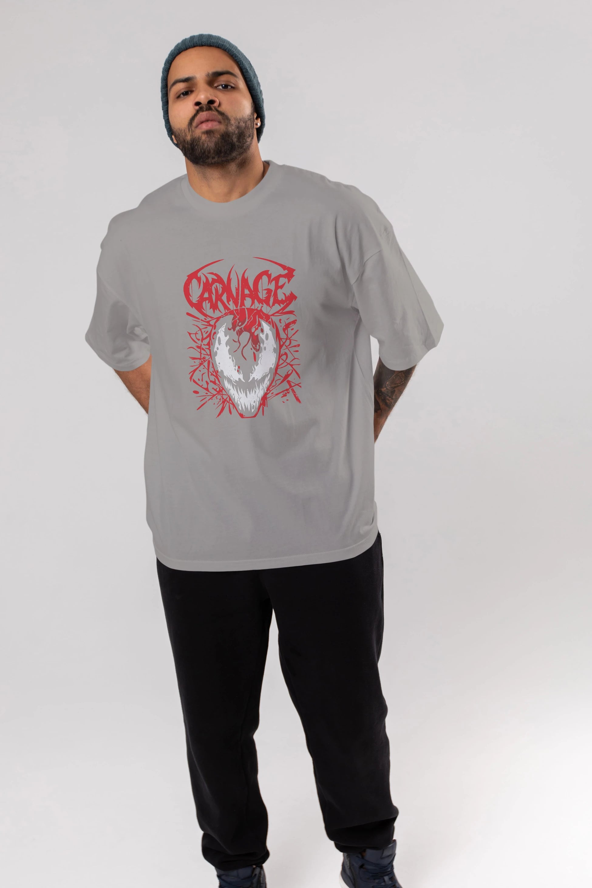 Venom (22) Ön Baskılı Oversize t-shirt Erkek Kadın Unisex %100 Pamuk Bisiklet Yaka tişort