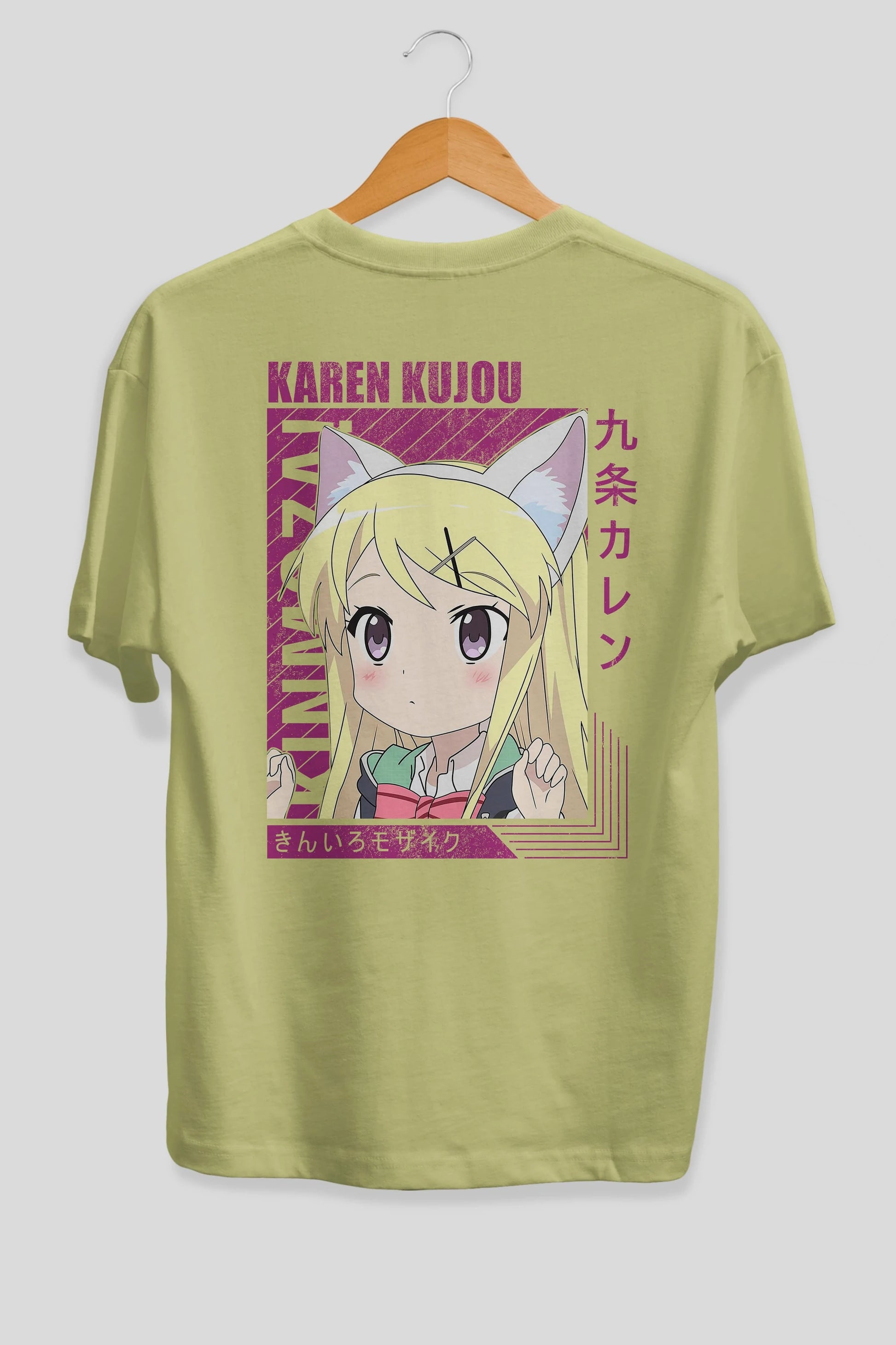 Karen Kujou 4 Anime Arka Baskılı Oversize t-shirt Erkek Kadın Unisex