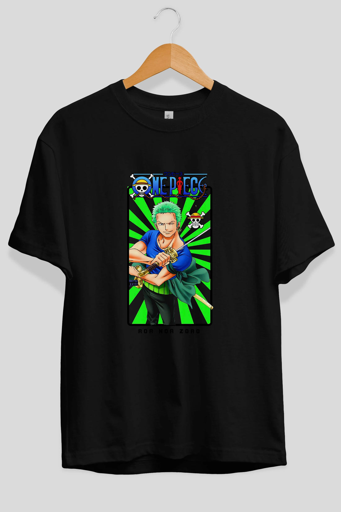 Roronoa Zoro 6 Anime Ön Baskılı Oversize t-shirt Erkek Kadın Unisex