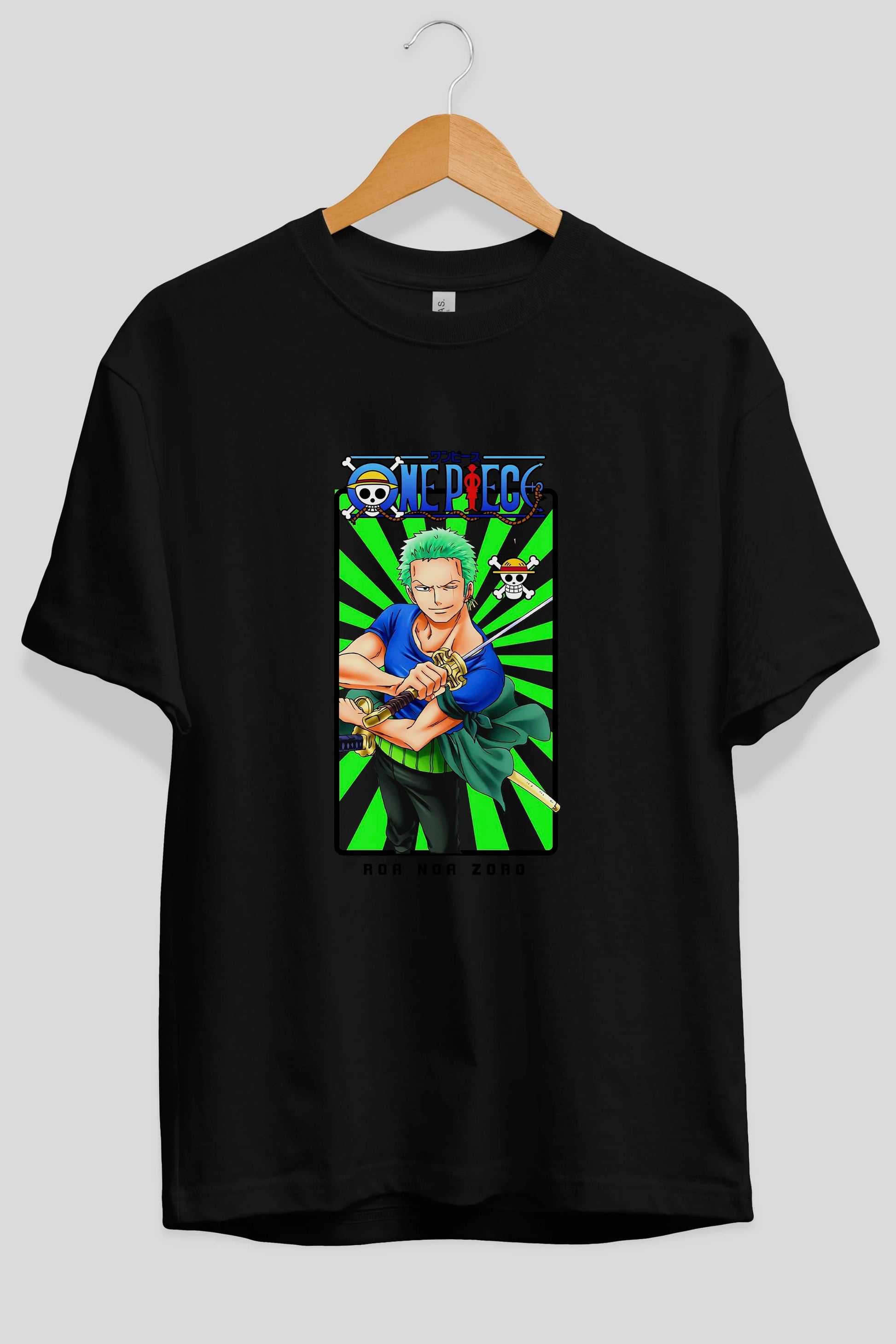Roronoa Zoro 6 Anime Ön Baskılı Oversize t-shirt Erkek Kadın Unisex