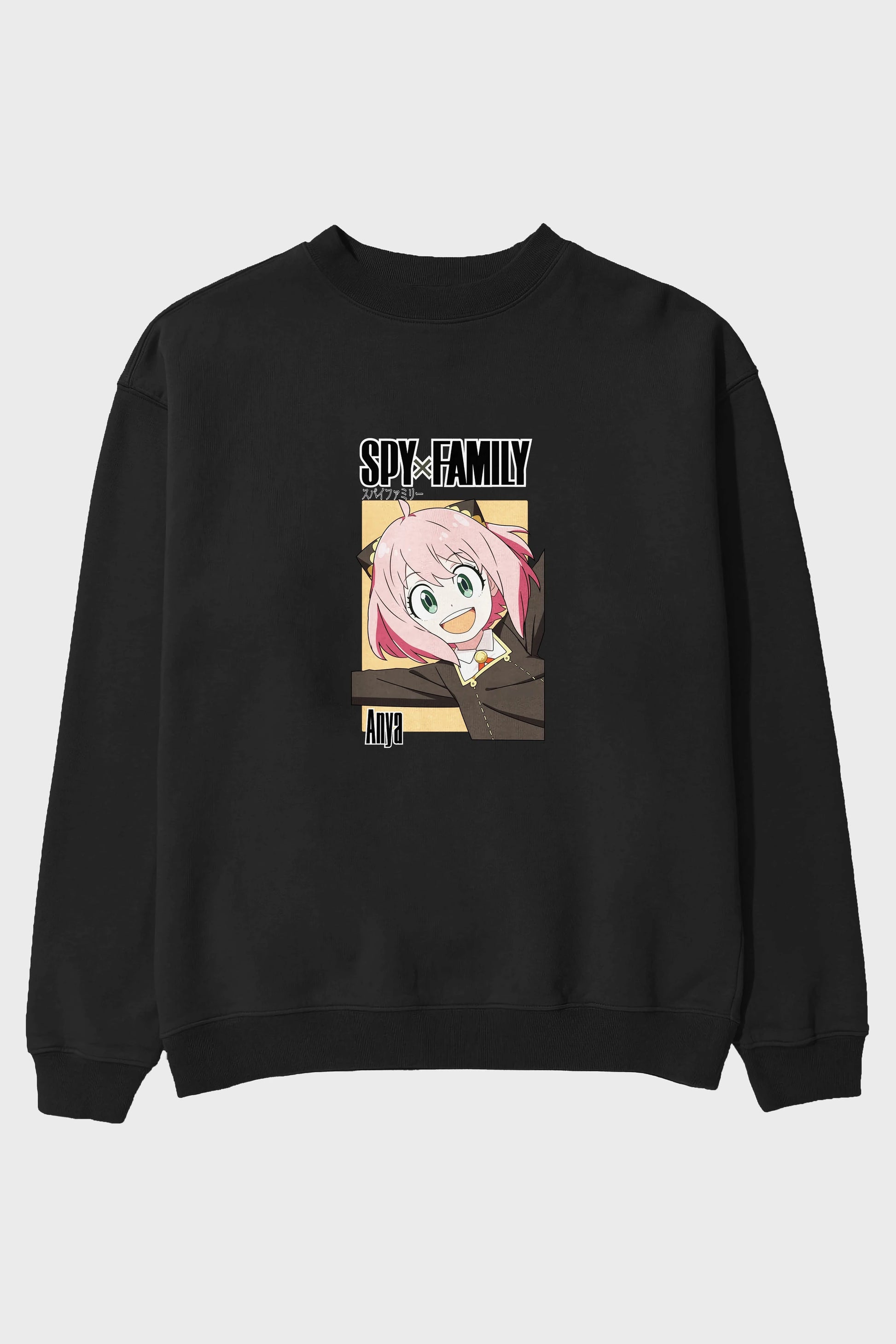 SPY X FAMILY Anya Anime Ön Baskılı Oversize Sweatshirt Erkek Kadın Unisex