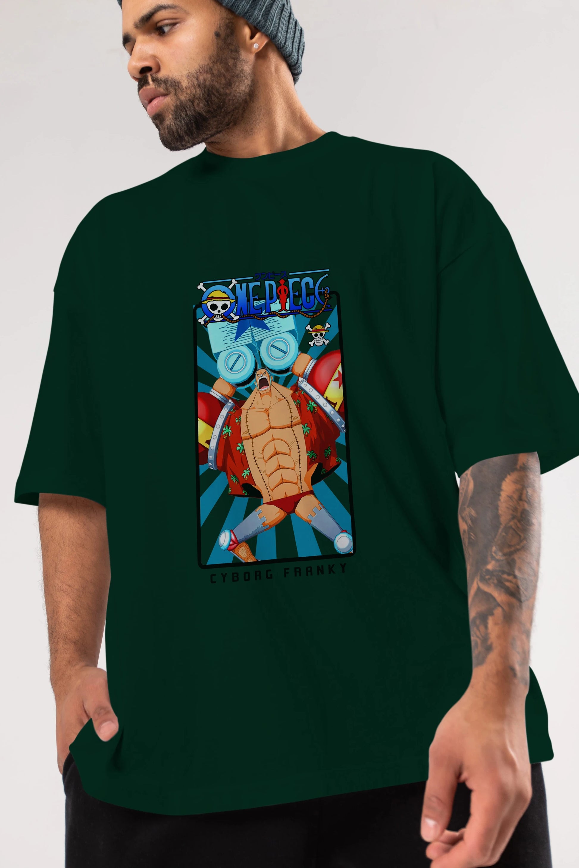 Franky Anime Ön Baskılı Oversize t-shirt Erkek Kadın Unisex