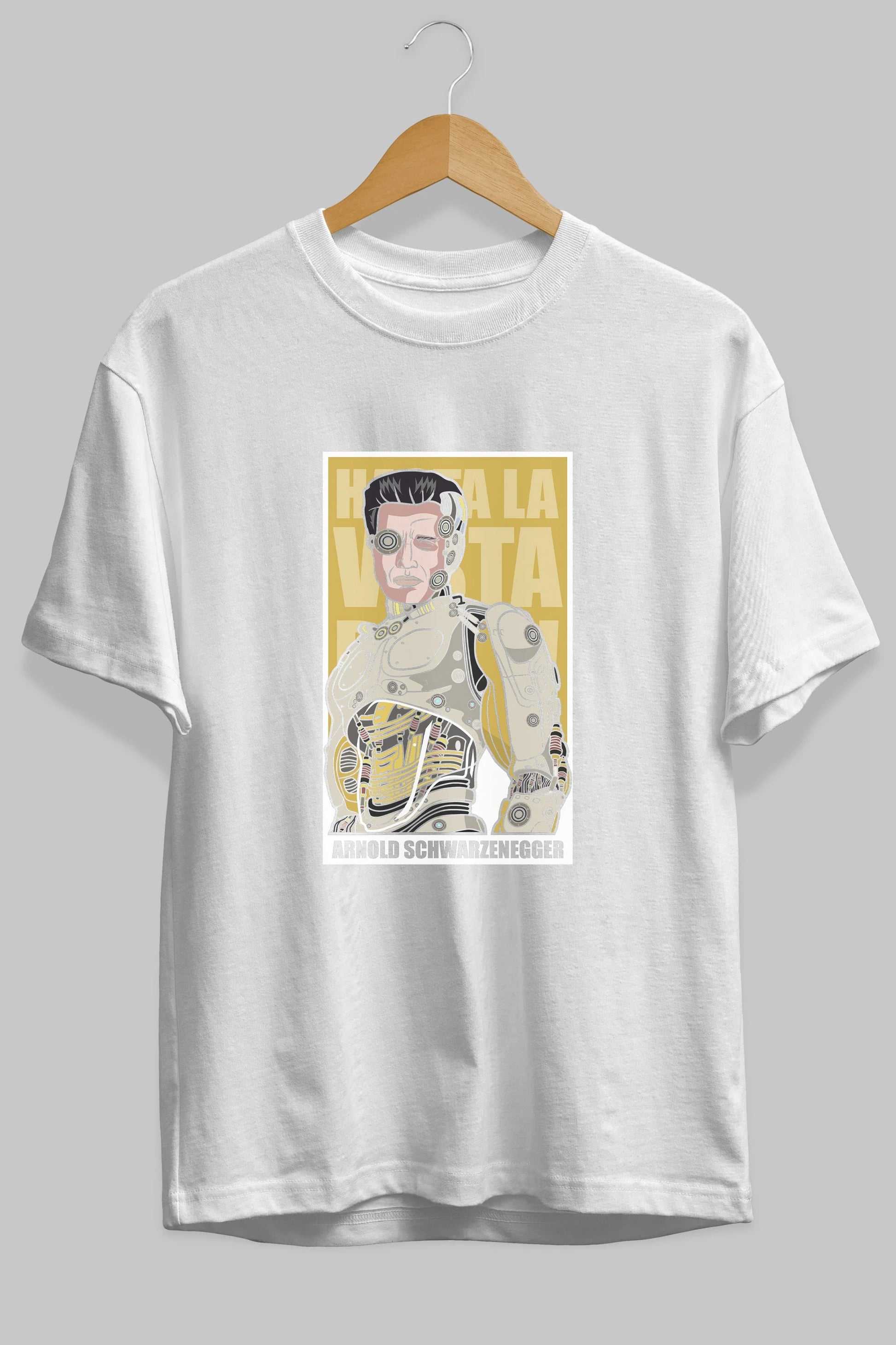 Arnold Robot Human Ön Baskılı Oversize t-shirt Erkek Kadın Unisex %100 Pamuk tişort