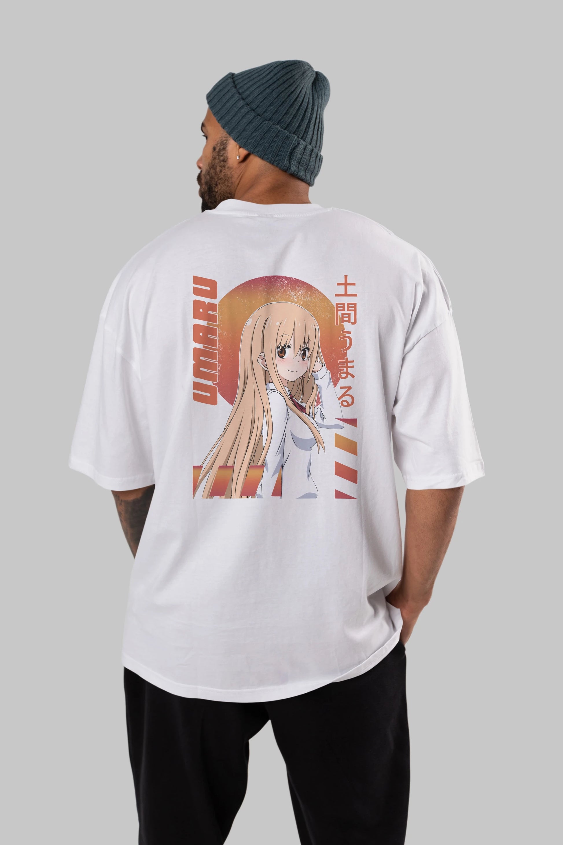 Umaru Doma 5 Anime Arka Baskılı Oversize t-shirt Erkek Kadın Unisex