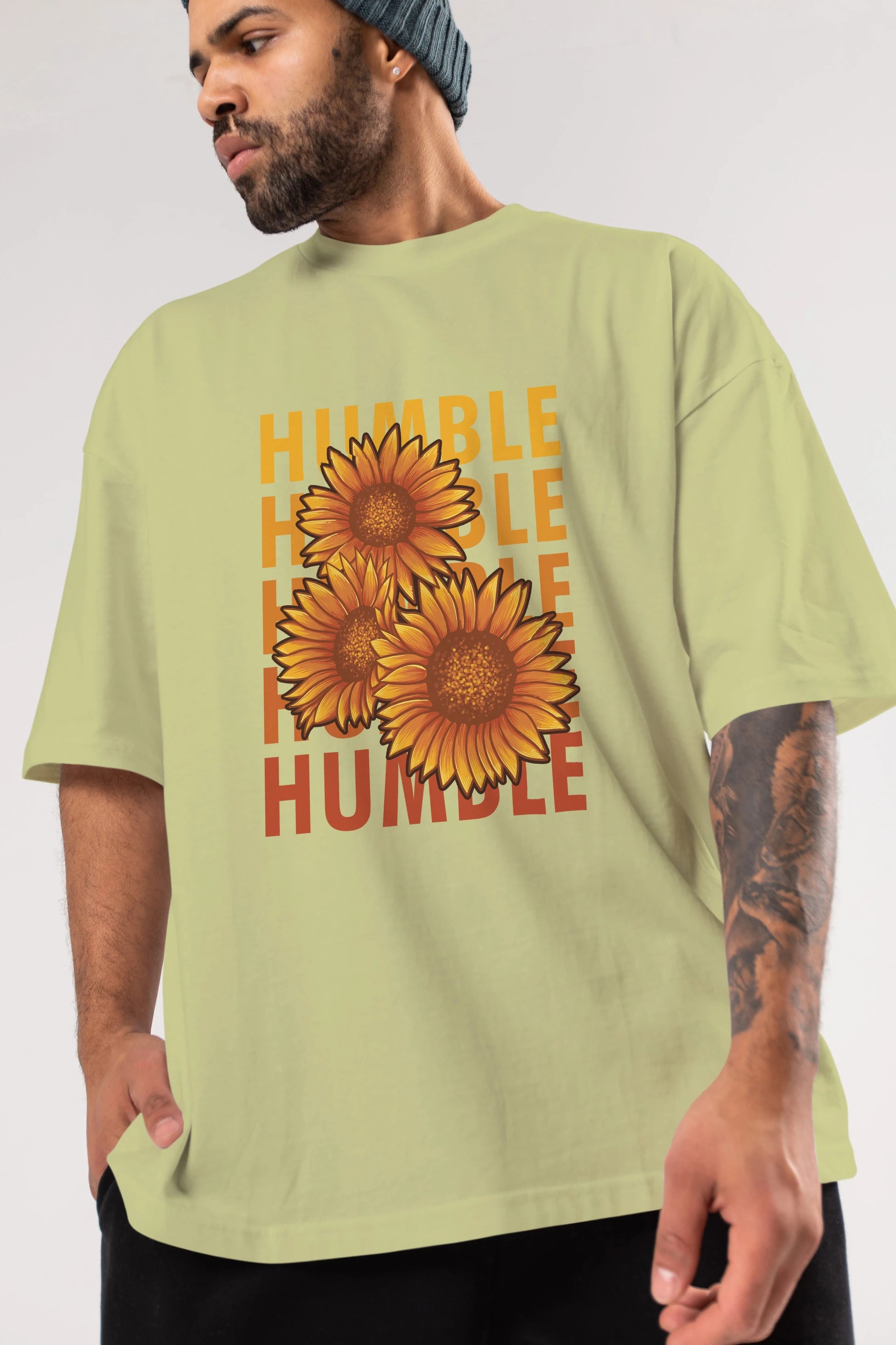 Humble 2 Ön Baskılı Oversize t-shirt Erkek Kadın Unisex