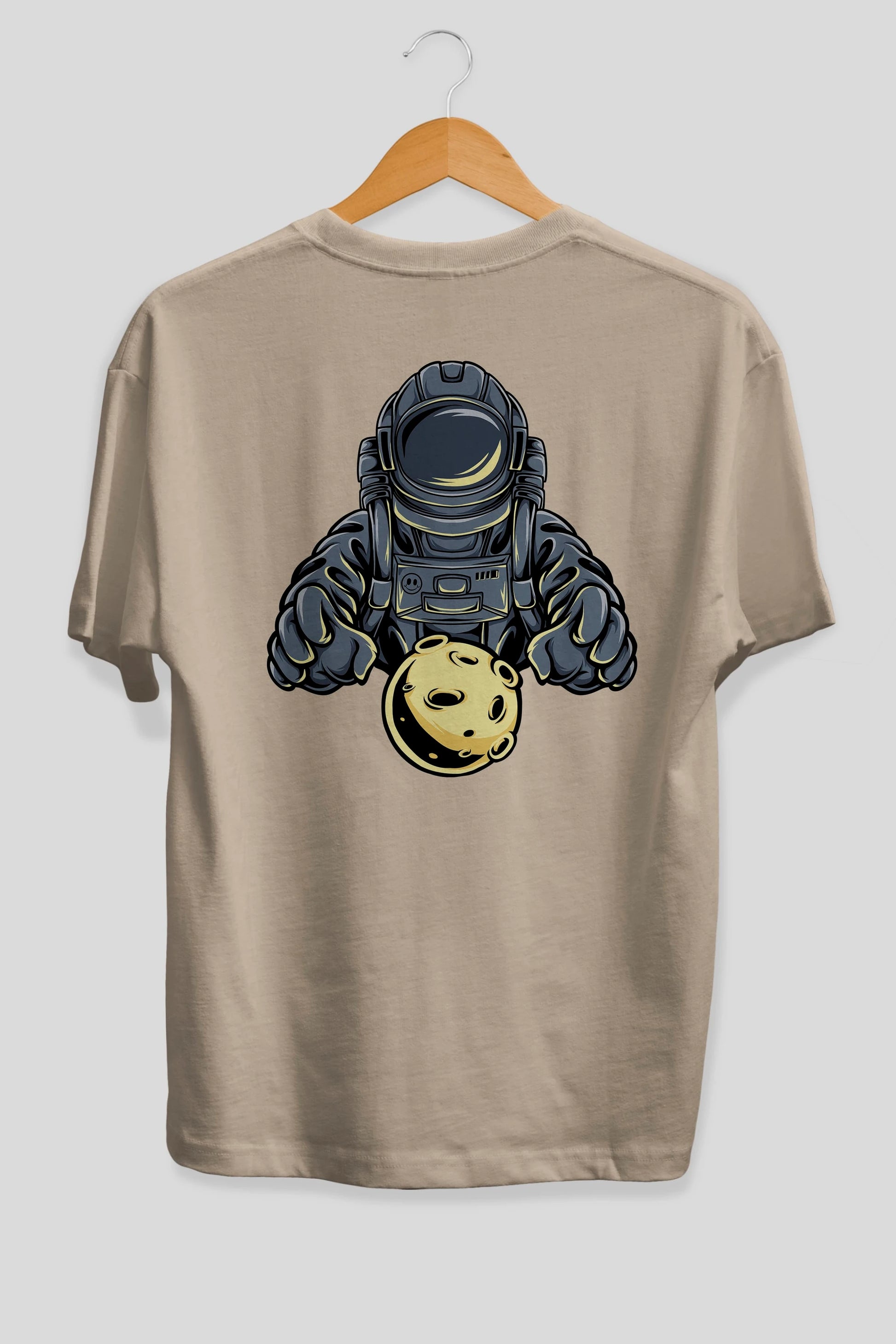 Astromoon tshirt Arka Baskılı Oversize t-shirt Erkek Kadın Unisex