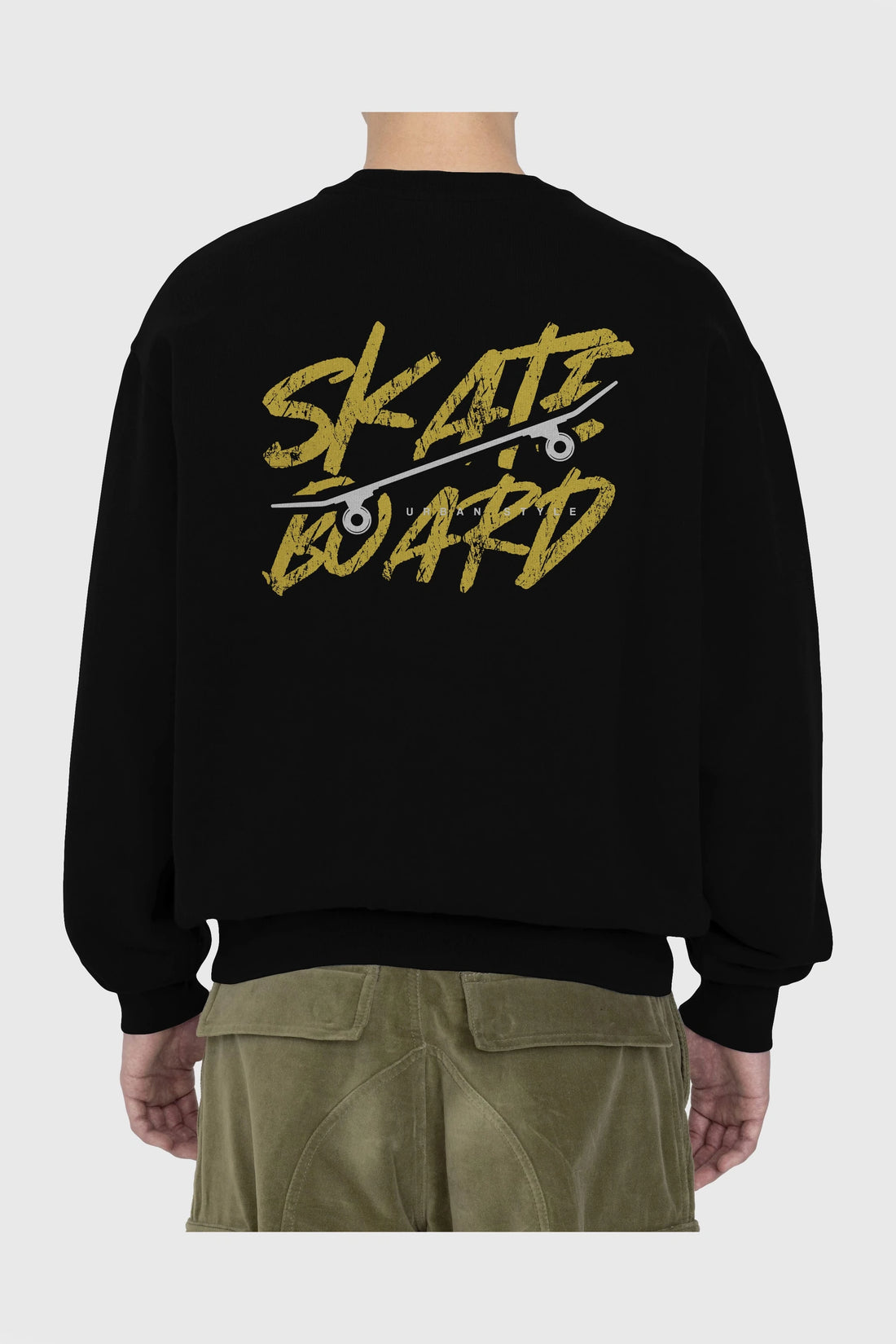 Skate Board Arka Baskılı Oversize Sweatshirt Erkek Kadın Unisex