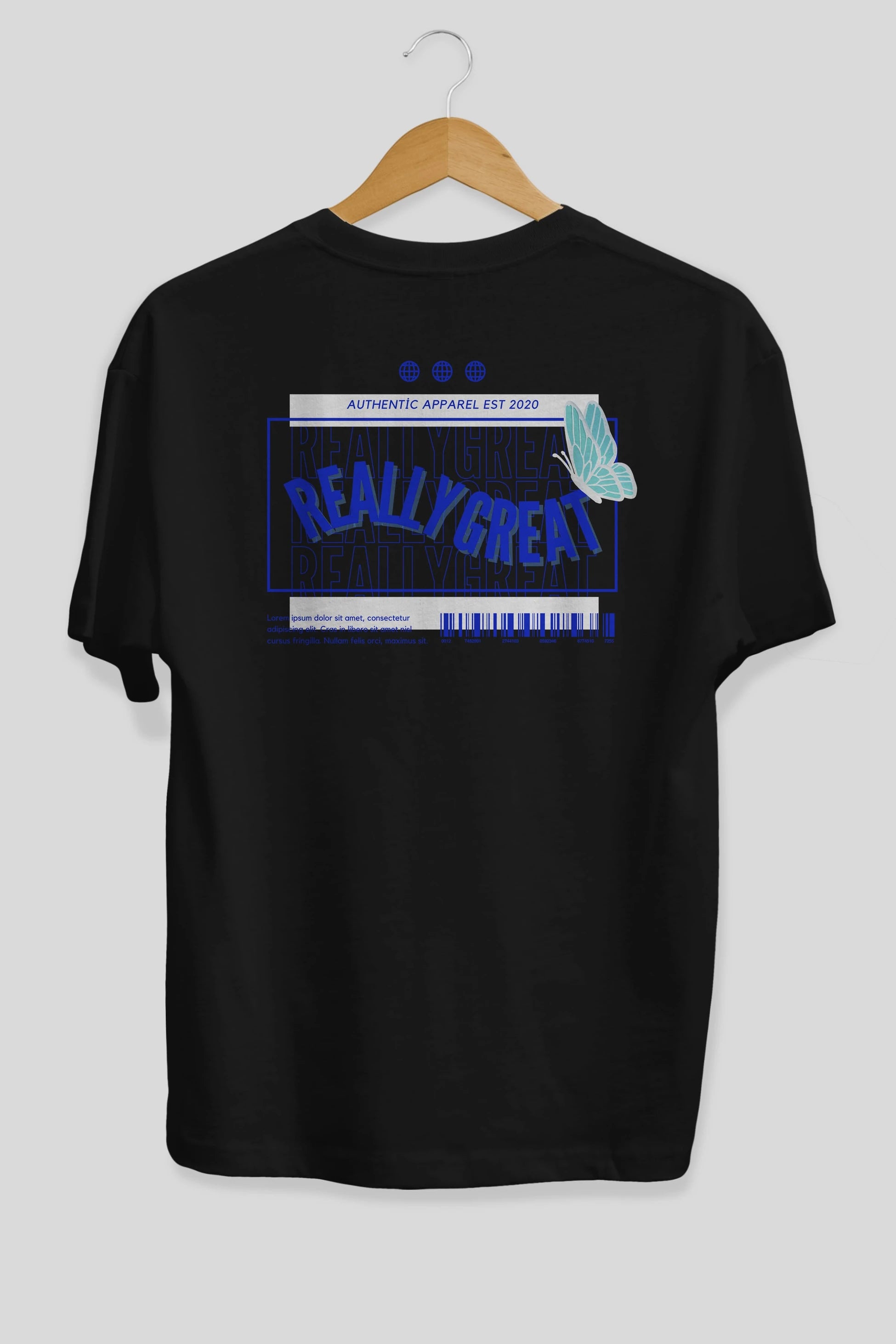 Really Great Yazılı Arka Baskılı Oversize t-shirt Erkek Kadın Unisex