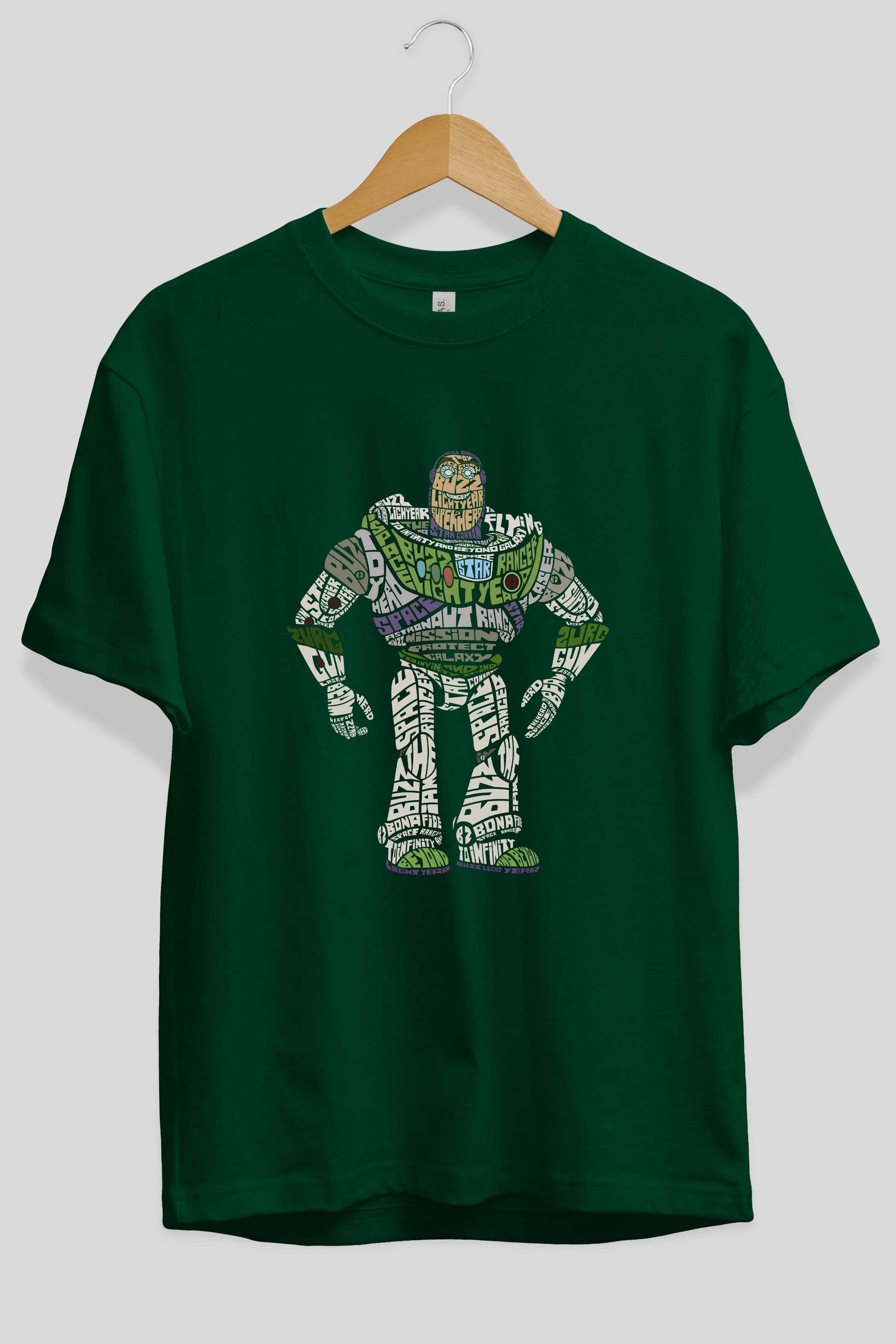 Buzz Ön Baskılı Oversize t-shirt %100 pamuk Erkek Kadın Unisex