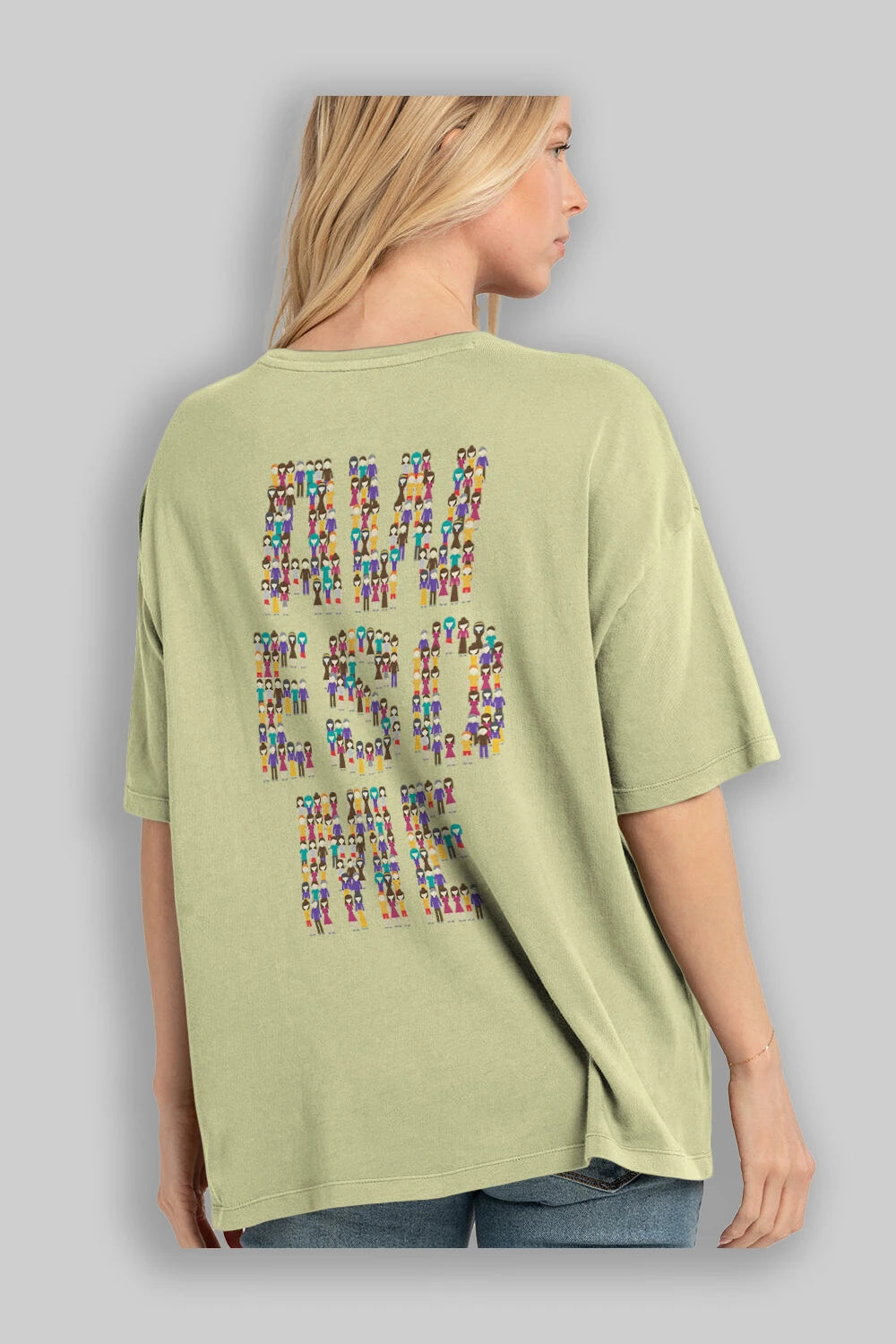 Awesome Arka Baskılı Oversize t-shirt %100 pamuk Erkek Kadın Unisex