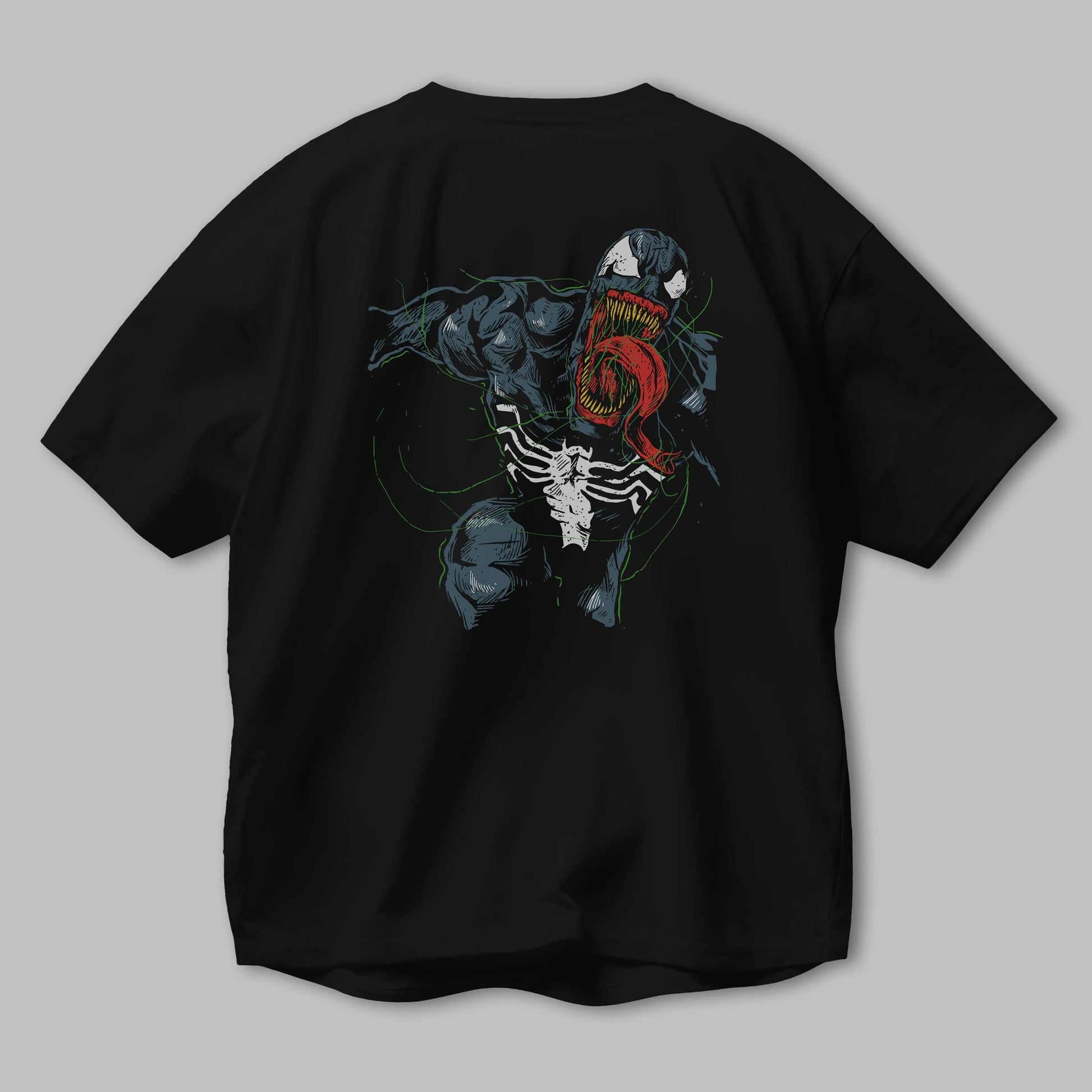 Venom (6) Arka Baskılı Oversize t-shirt Erkek Kadın Unisex %100 Pamuk Bisiklet Yaka tişort