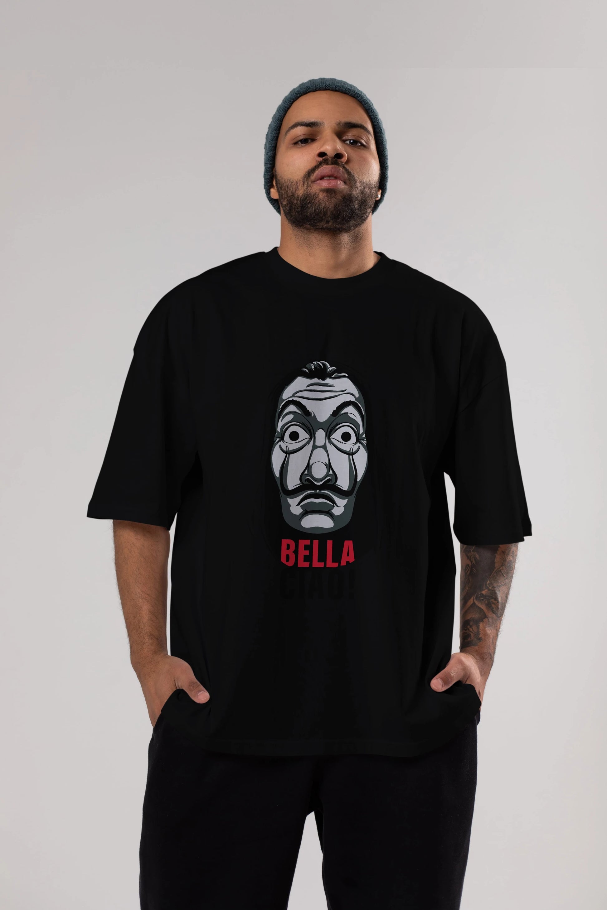 La Casa De Papel (12) Ön Baskılı Oversize t-shirt Erkek Kadın Unisex %100 Pamuk Bisiklet Yaka tişort