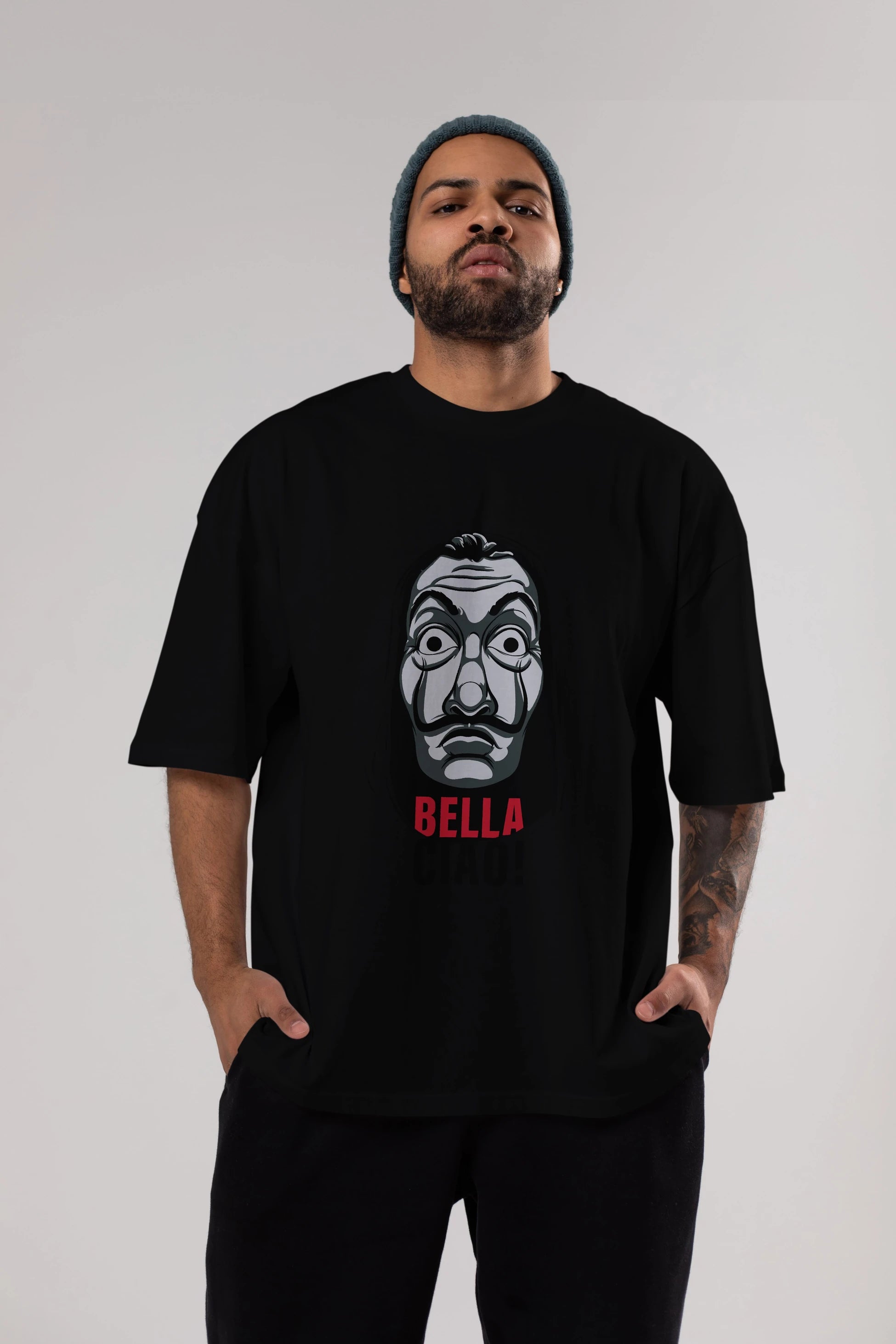 La Casa De Papel (12) Ön Baskılı Oversize t-shirt Erkek Kadın Unisex %100 Pamuk Bisiklet Yaka tişort