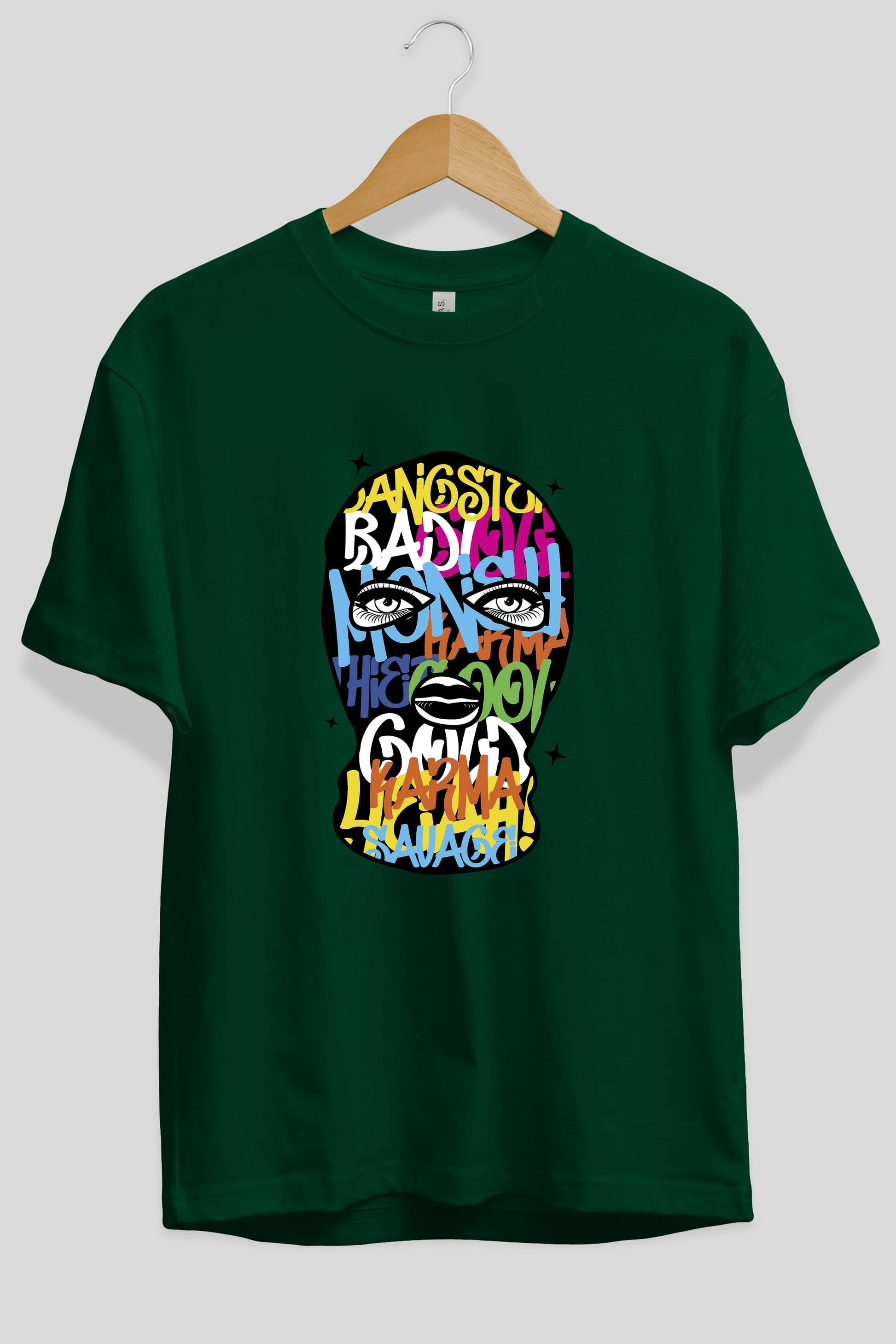 Karma Savage Ön Baskılı Oversize t-shirt Erkek Kadın Unisex