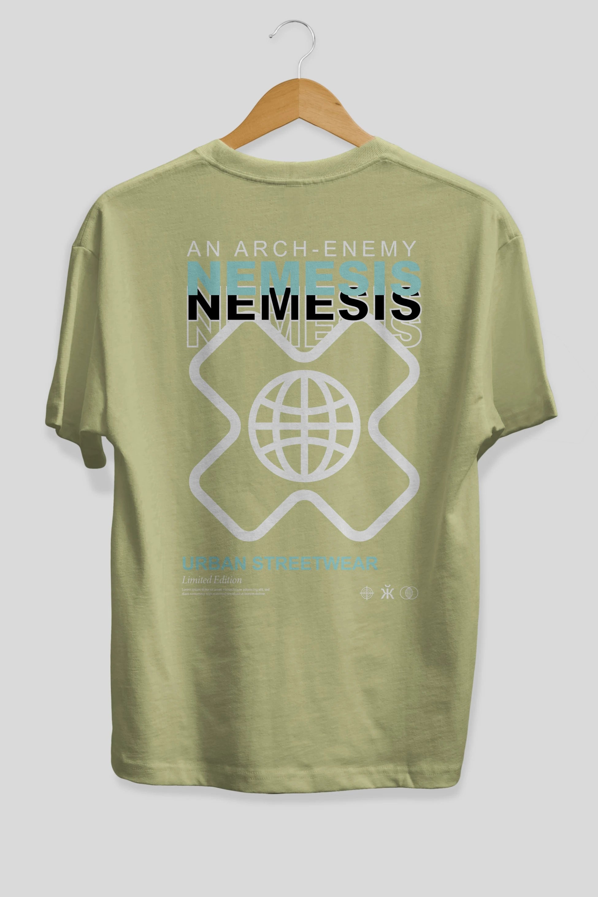 Nemesis Urban Arka Baskılı Oversize t-shirt Erkek Kadın Unisex