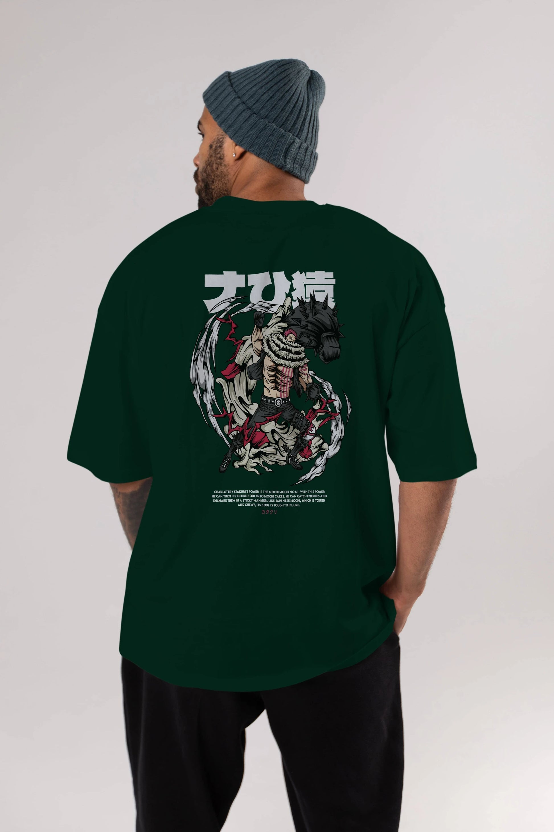 Katakuri Anime Arka Baskılı Oversize t-shirt Erkek Kadın Unisex