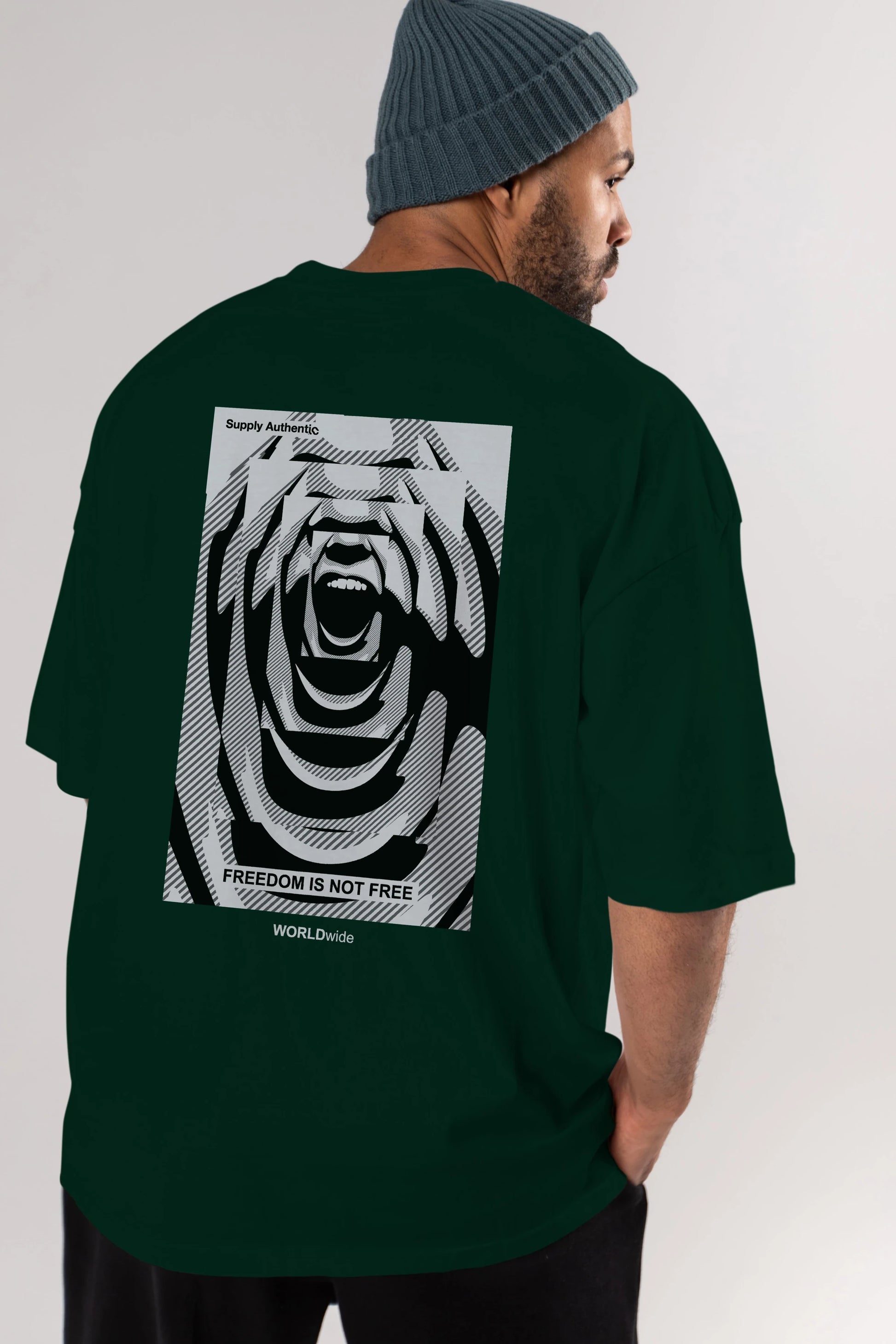 Freedom is Not Free 2 Arka Baskılı Oversize t-shirt Erkek Kadın Unisex