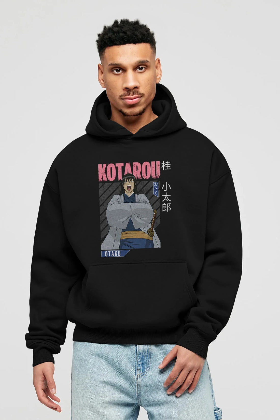 Kotarou Katsura GINTAMA 1 Anime Ön Baskılı Hoodie Oversize Kapüşonlu Sweatshirt Erkek Kadın Unisex