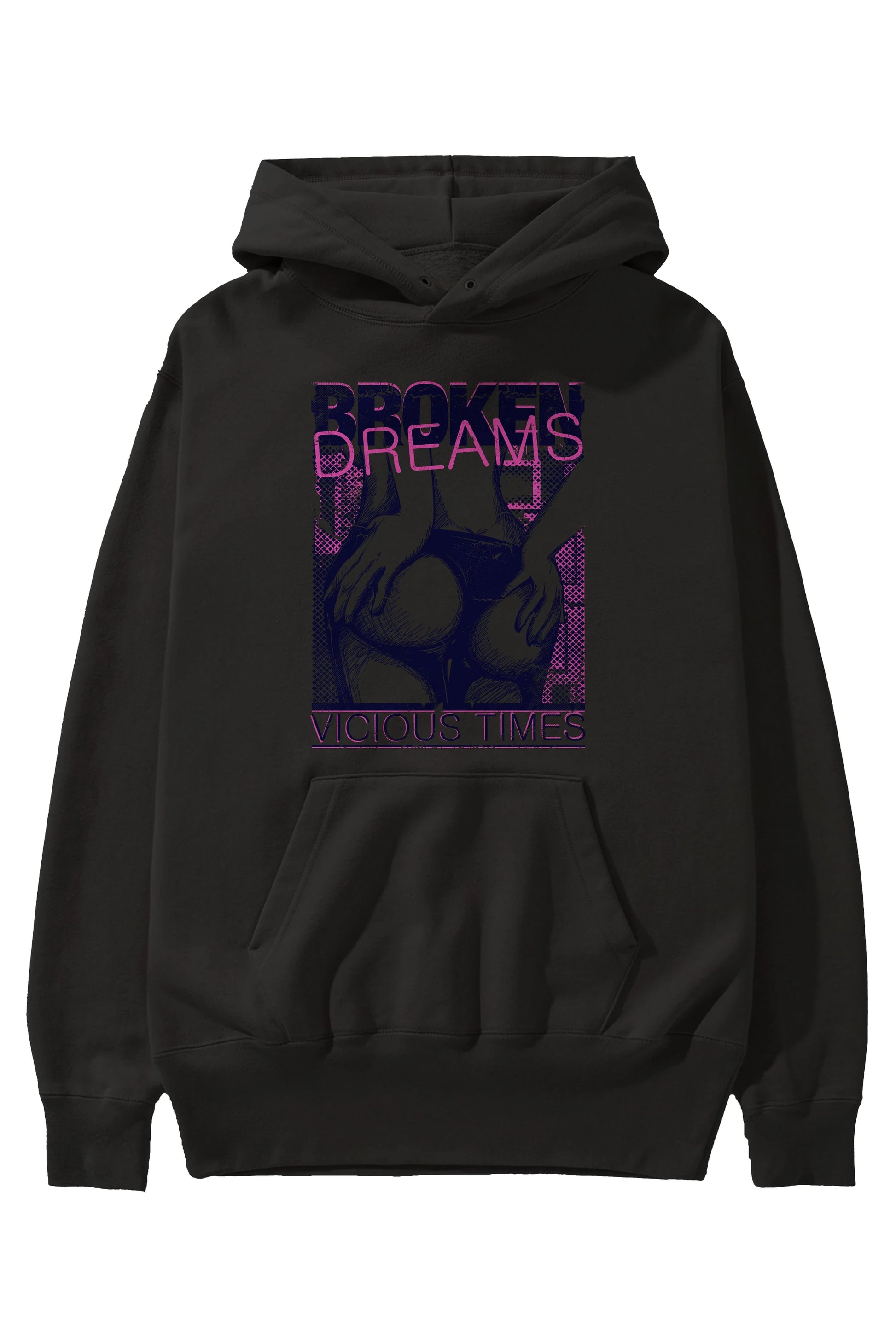 Broken Dreams Ön Baskılı Hoodie Oversize Kapüşonlu Sweatshirt Erkek Kadın Unisex