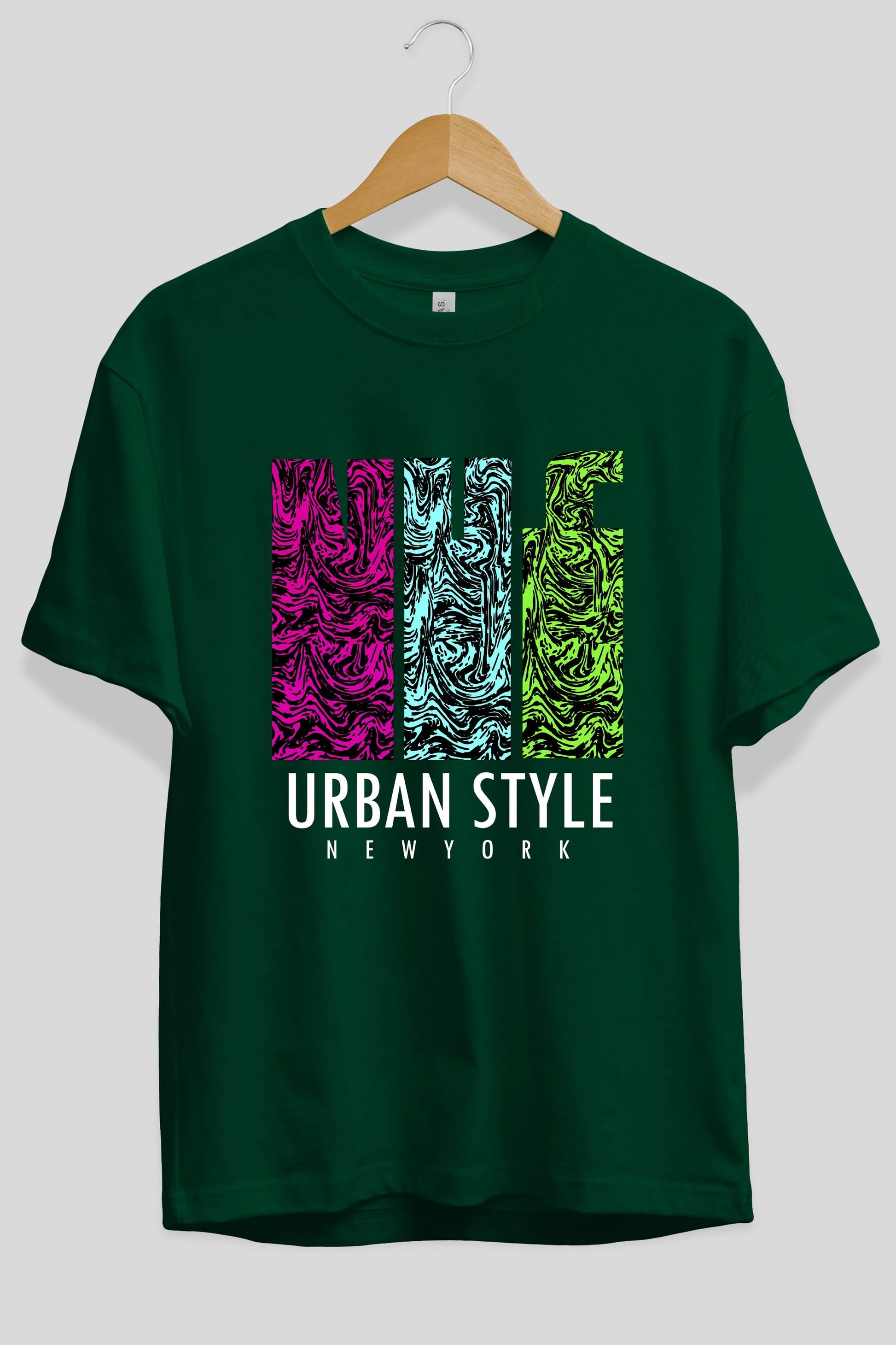 Urban Style Newyork Ön Baskılı Oversize t-shirt Erkek Kadın Unisex