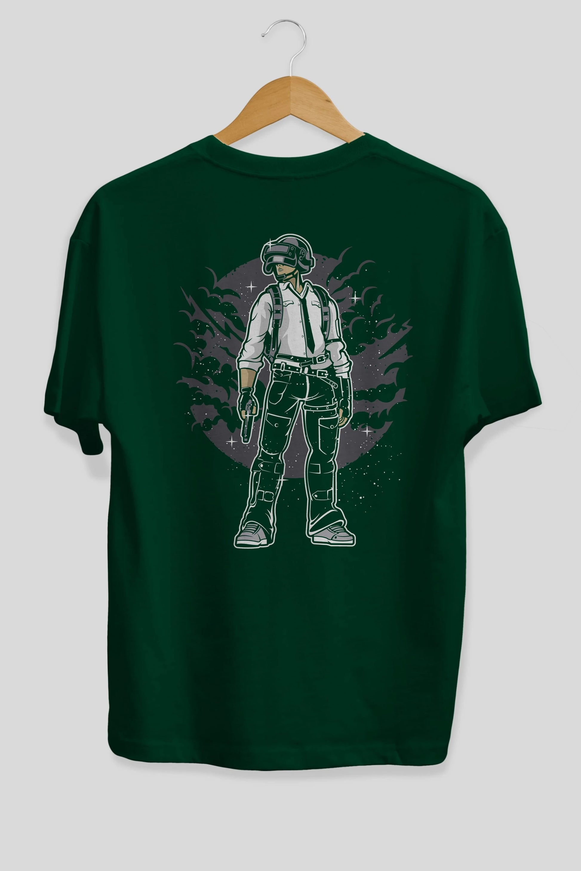PUBG Arka Baskılı Oversize t-shirt Erkek Kadın Unisex %100 Pamuk