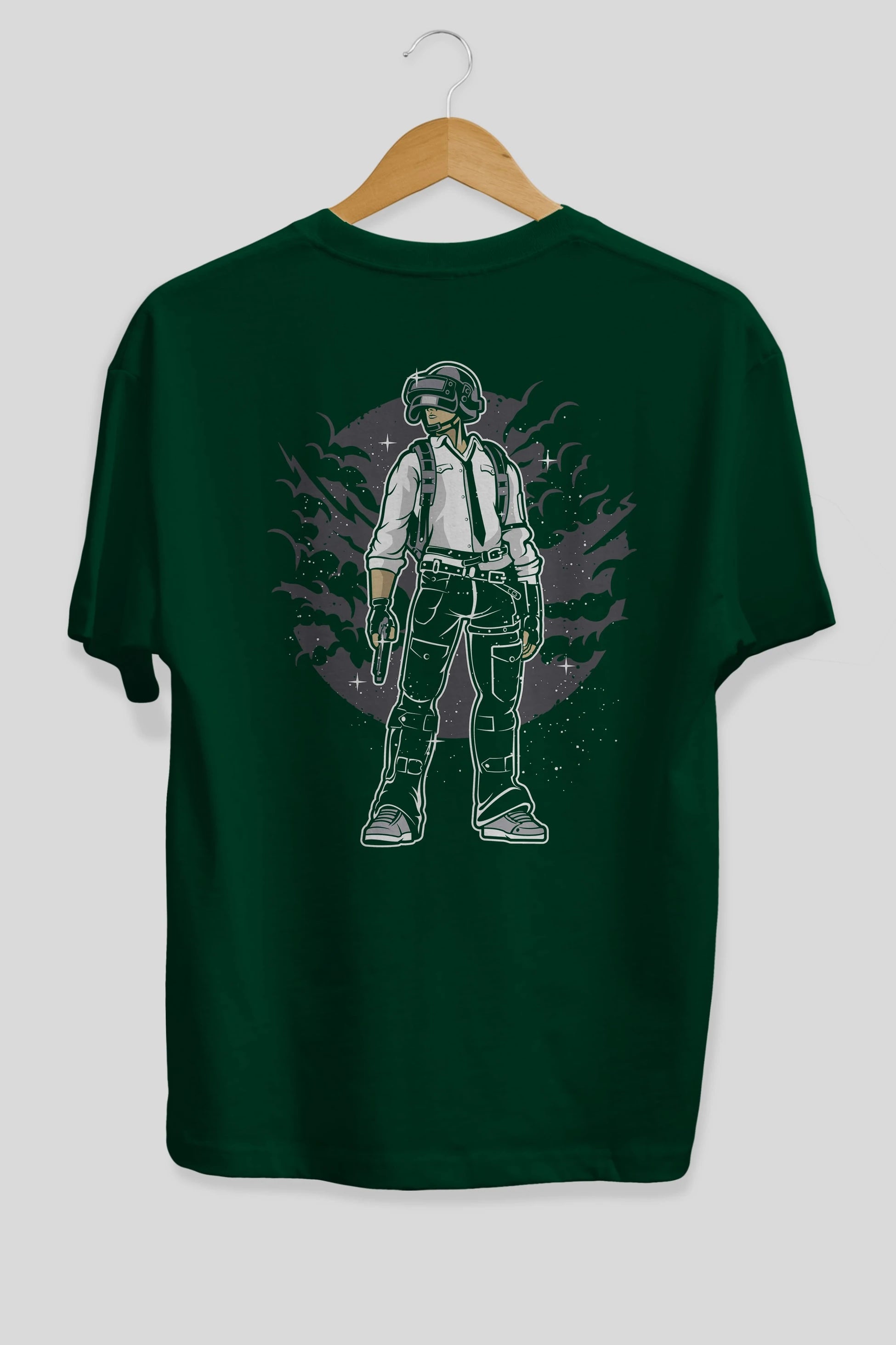 PUBG Arka Baskılı Oversize t-shirt Erkek Kadın Unisex %100 Pamuk