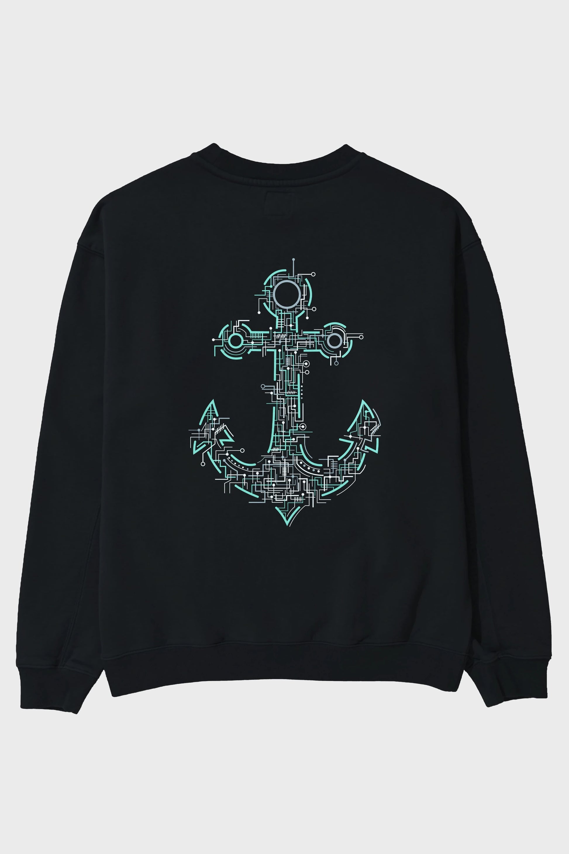 Electric Anchor Arka Baskılı Oversize Sweatshirt Erkek Kadın Unisex