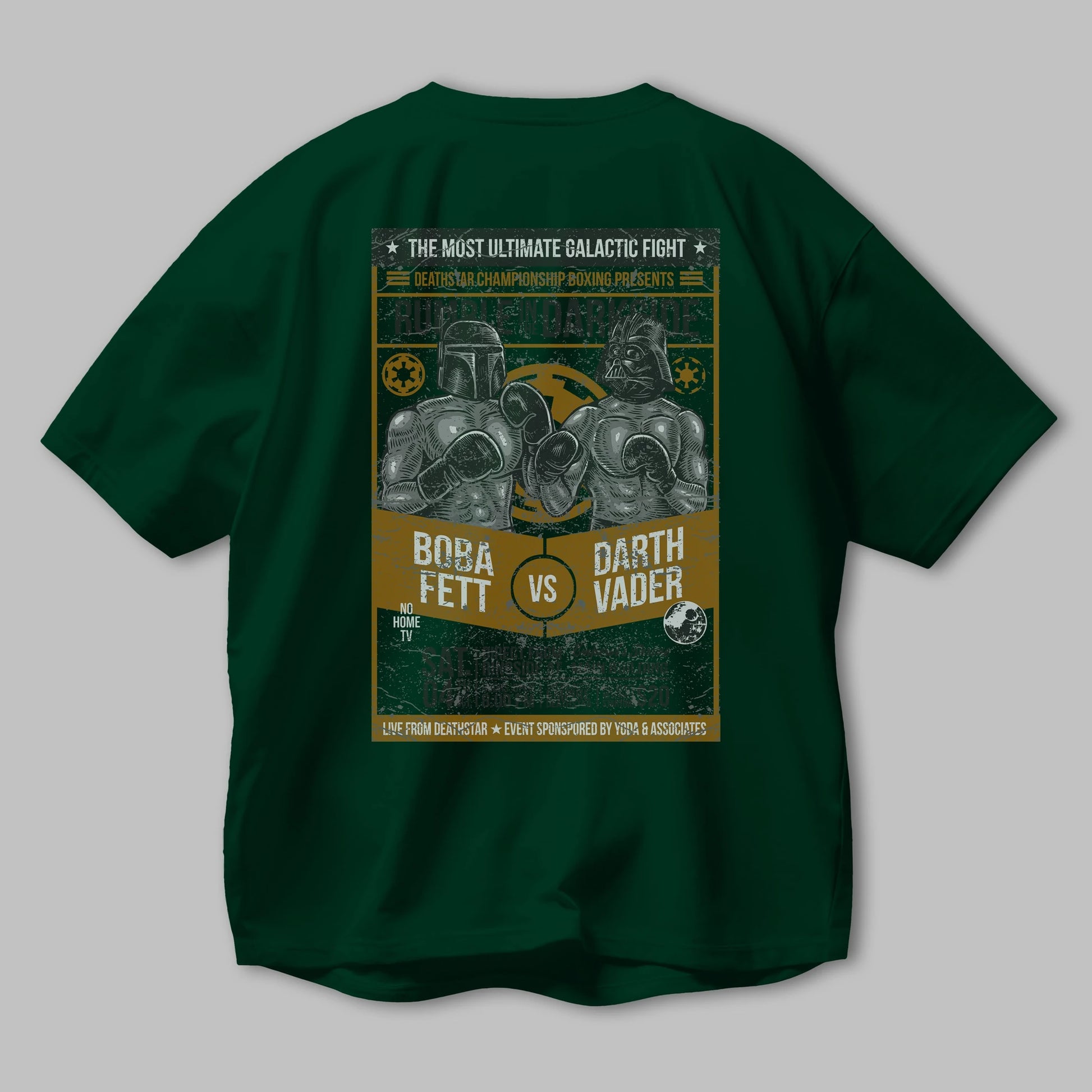 Rumble In The Darkside Arka Baskılı Oversize t-shirt Erkek Kadın Unisex %100 Pamuk
