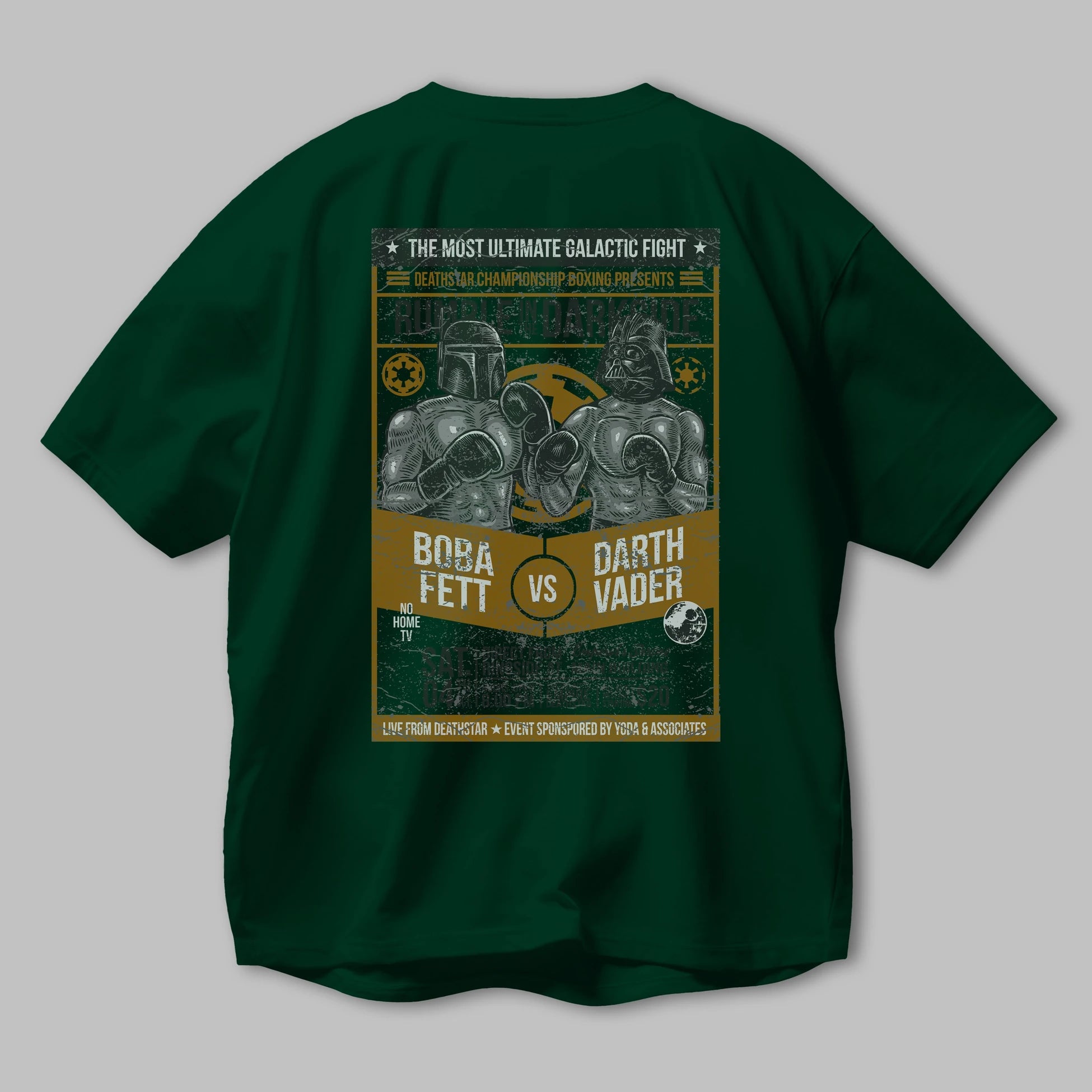 Rumble In The Darkside Arka Baskılı Oversize t-shirt Erkek Kadın Unisex %100 Pamuk