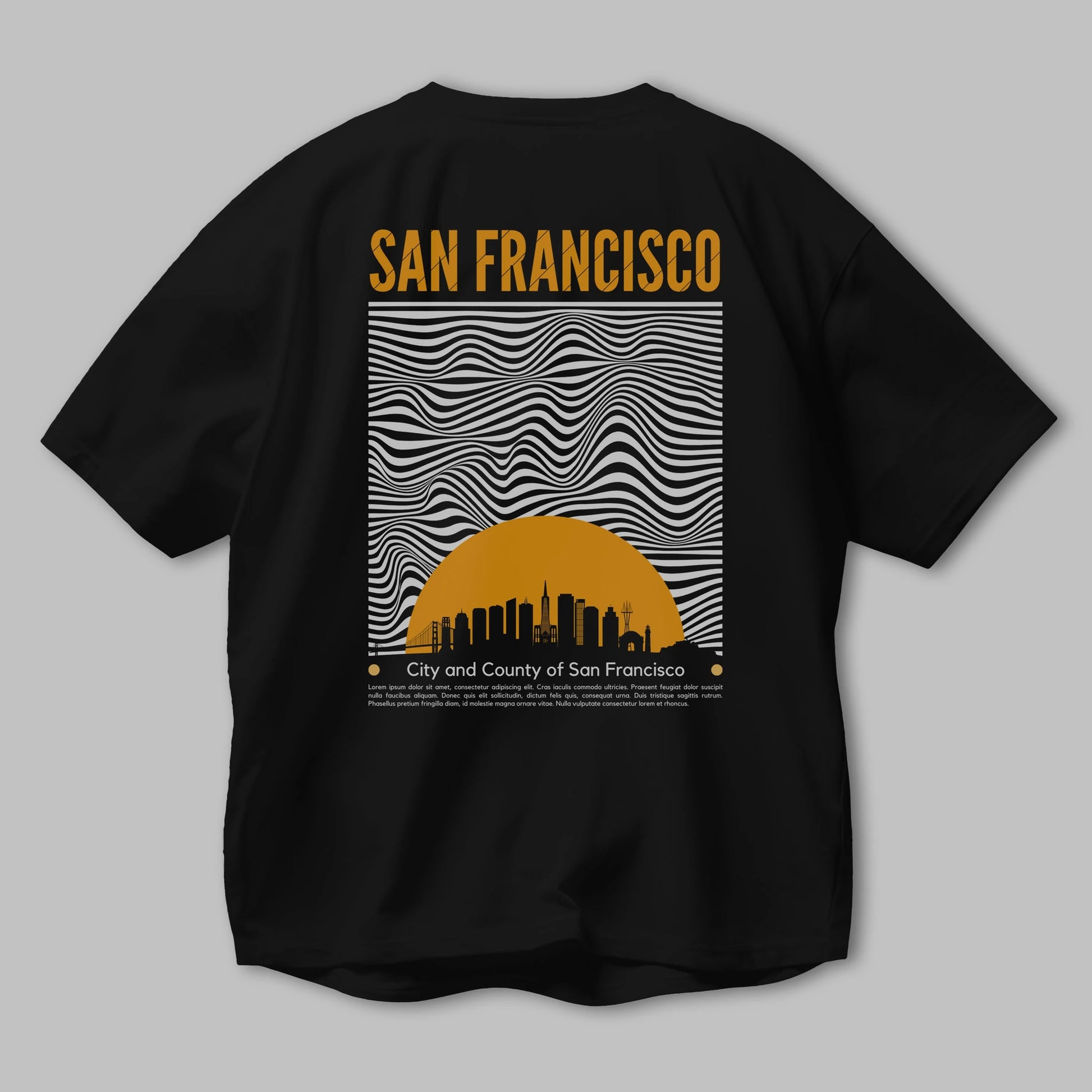 San Francisco Yazılı Arka Baskılı Oversize t-shirt Erkek Kadın Unisex