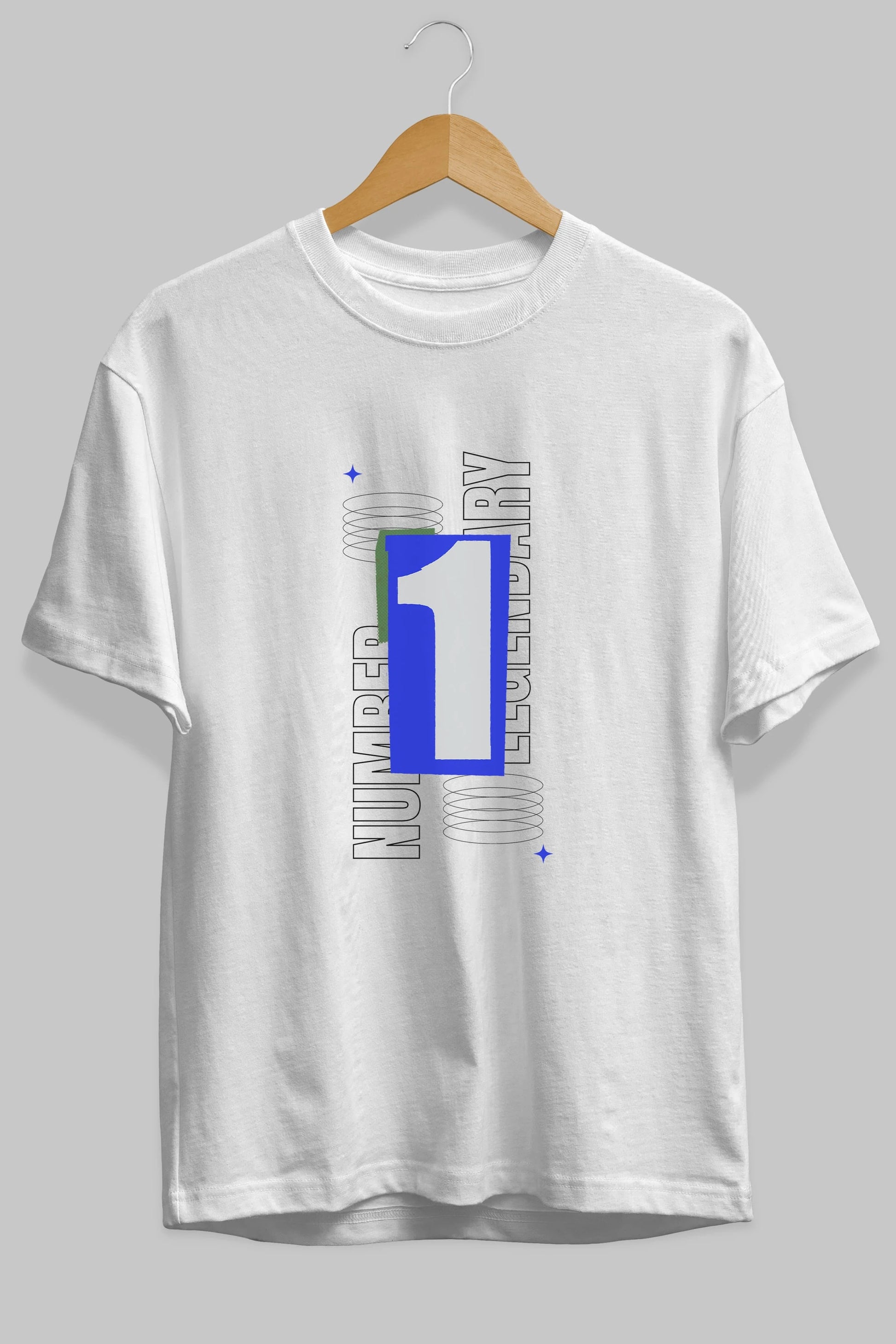 Number 1 Yazılı Ön Baskılı Oversize t-shirt Erkek Kadın Unisex
